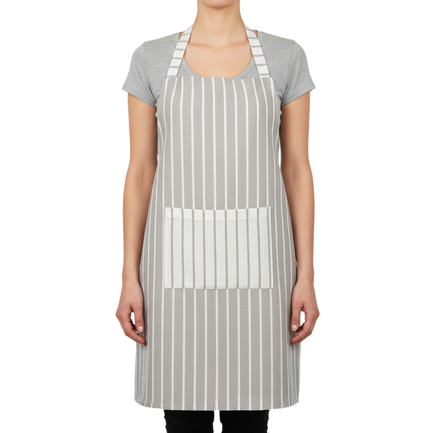 Grembiule da Cucina in Cotone a Righe Chiaro – Tinta Filo