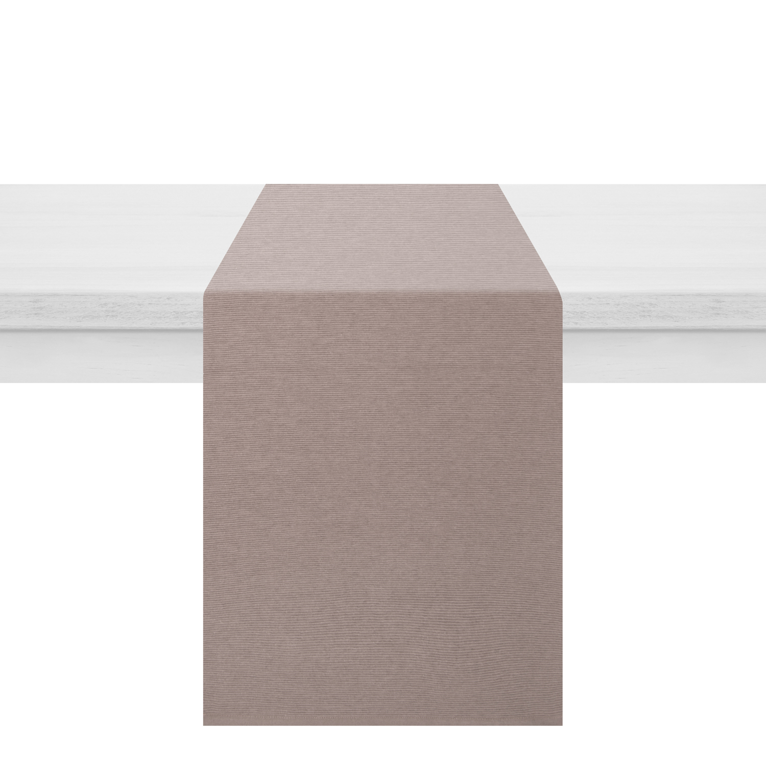 Runner cotone a coste 40x140 cm tortora