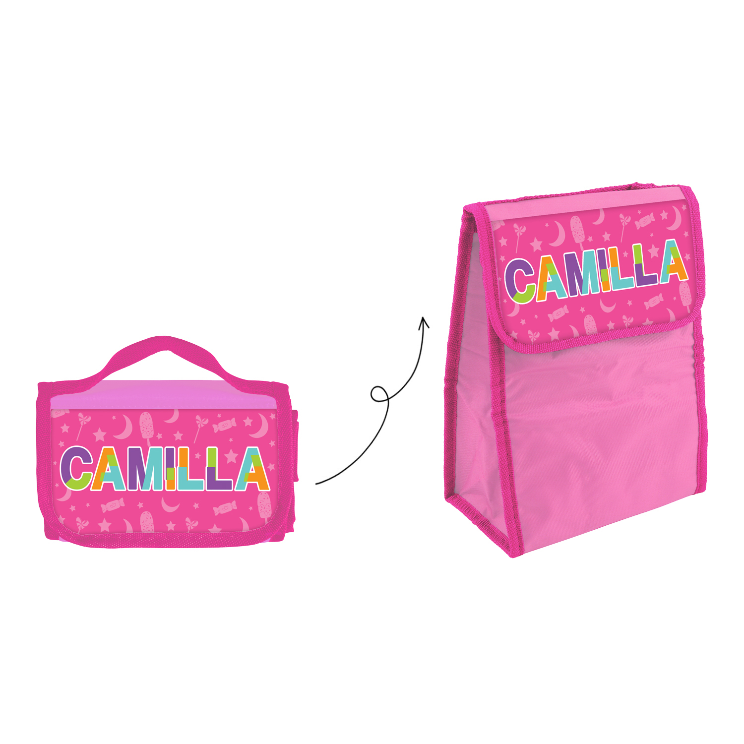 Zainetto bambina porta merenda nome Camilla