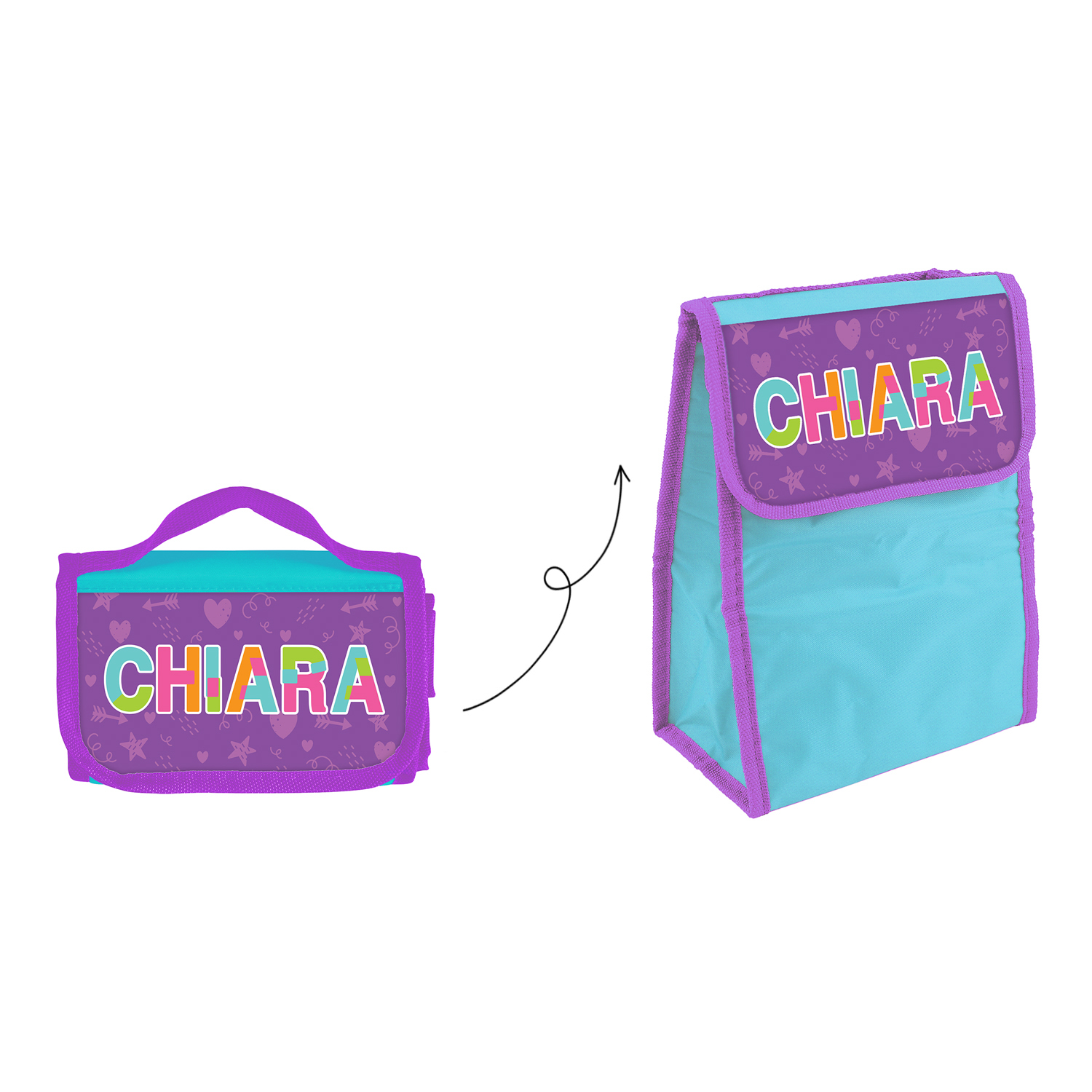 Zainetto per Bambina con Nome Chiara - Porta Merenda Termica