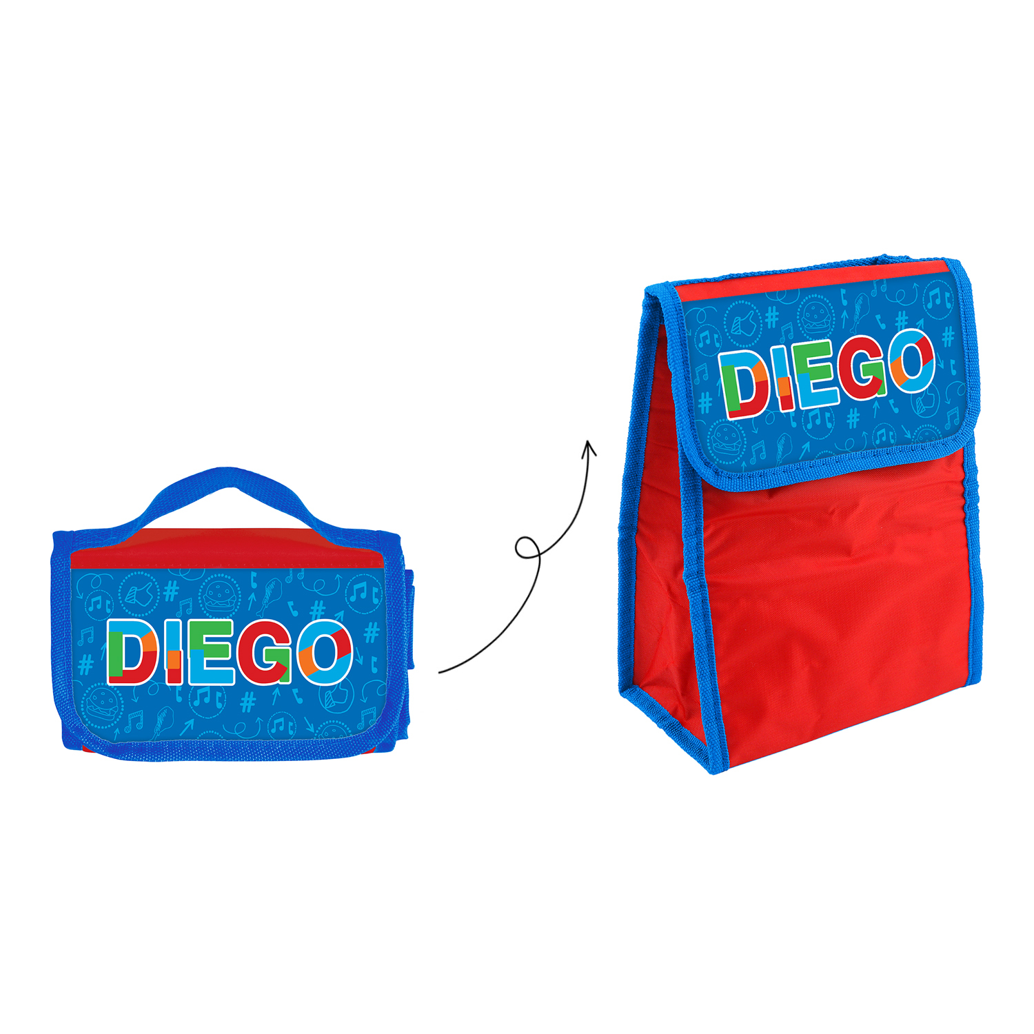 Zainetto bambino porta merenda nome Diego
