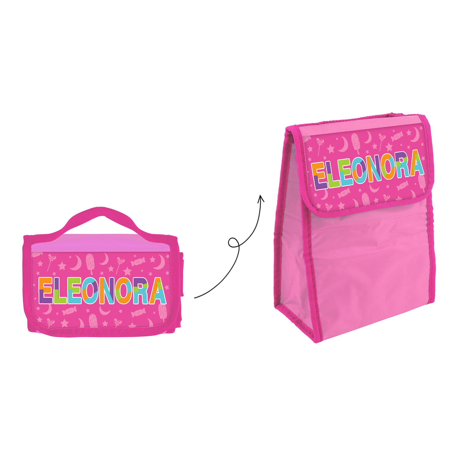 Zainetto bambina porta merenda nome Eleonora