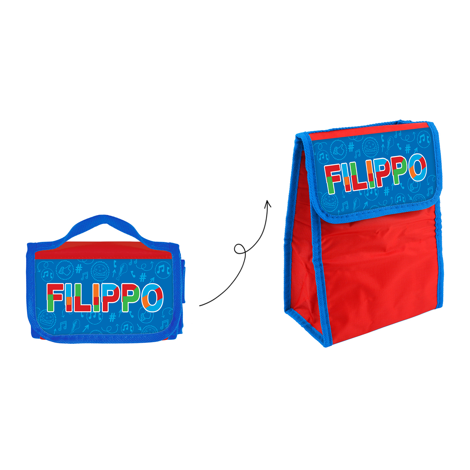 Zainetto bambino porta merenda nome Filippo