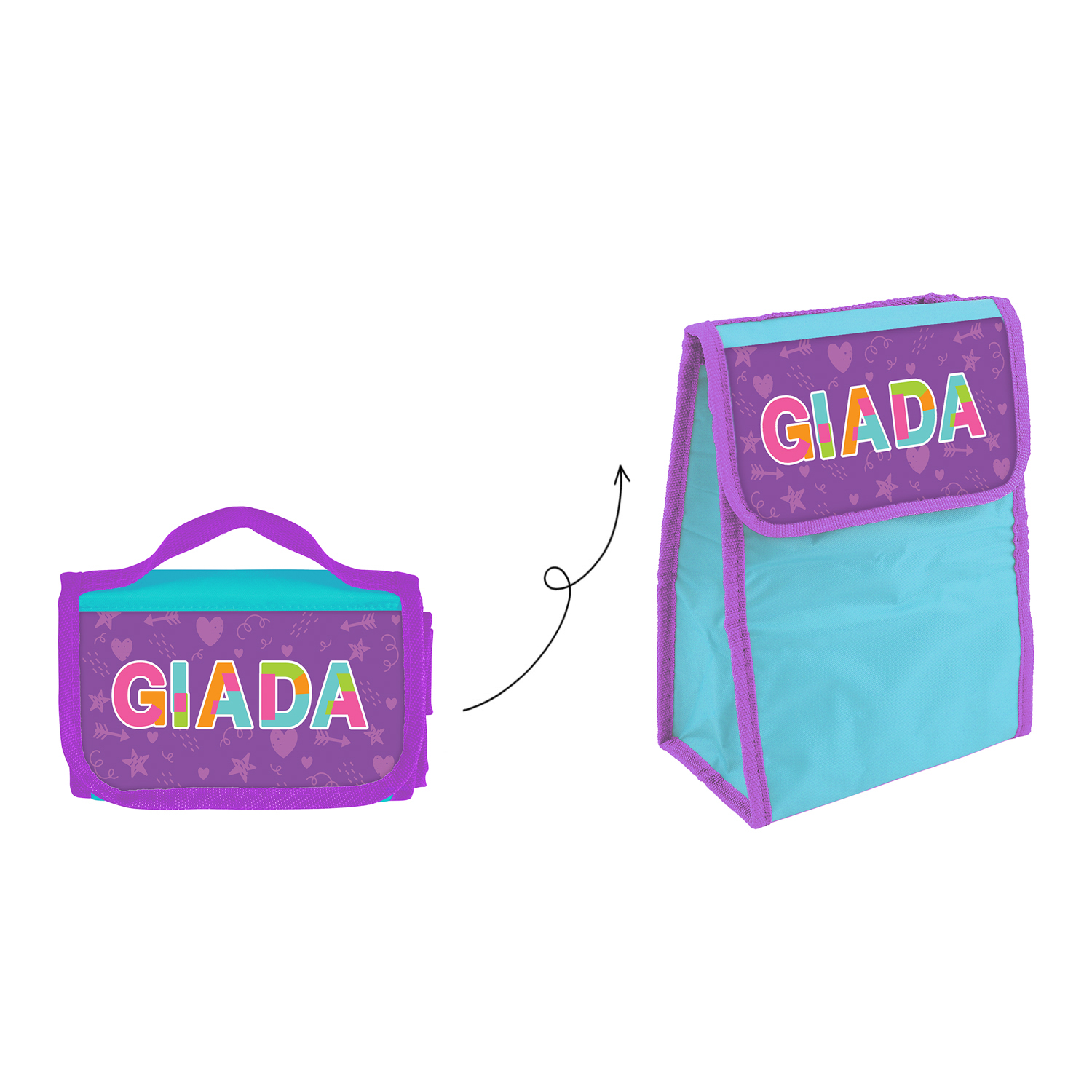 Zainetto Bambina Porta Merenda Personalizzato Giada