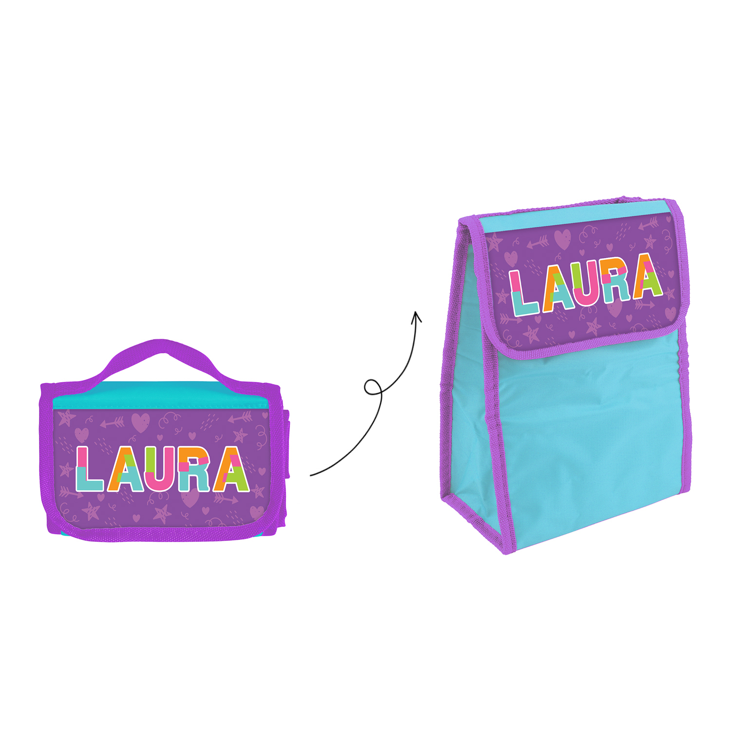 Zainetto bambina porta merenda nome Laura