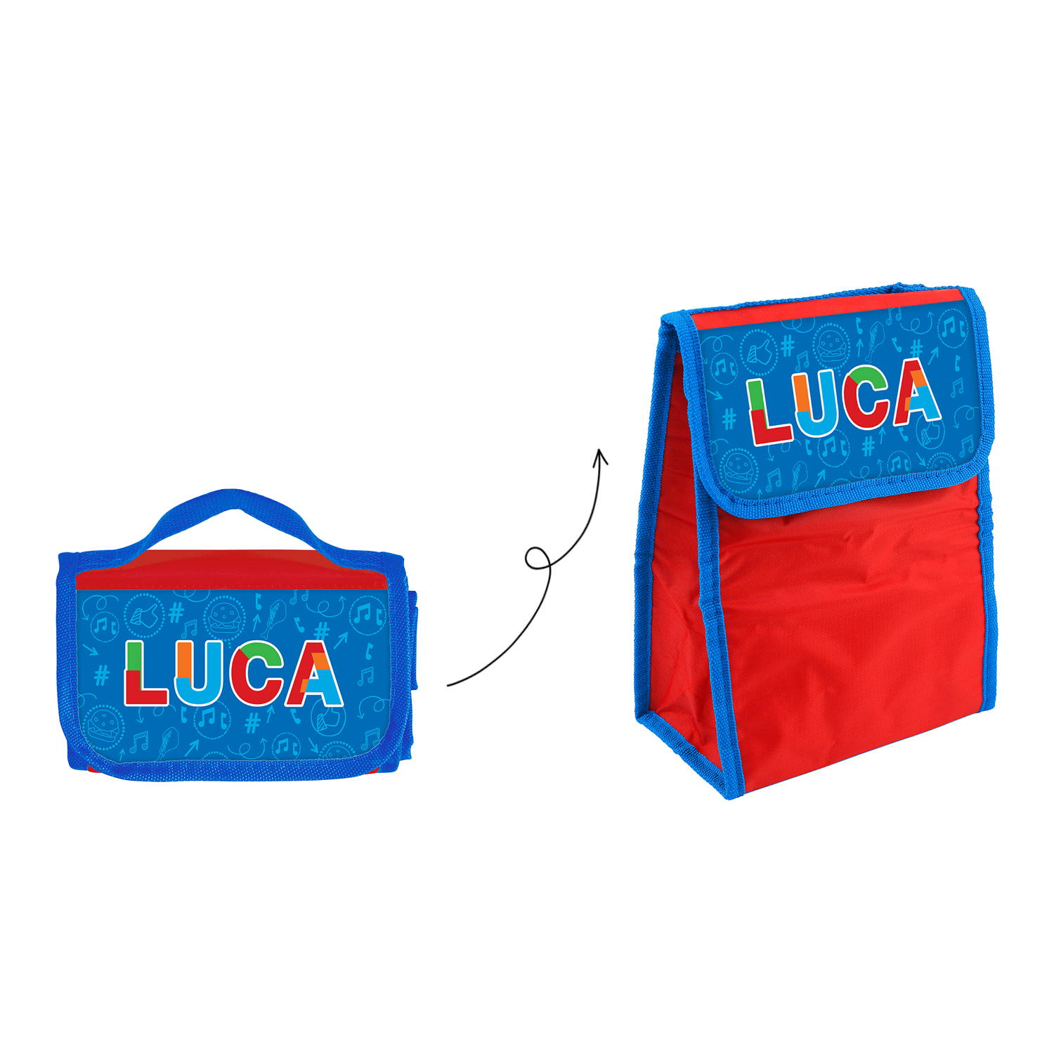 Zainetto bambino porta merenda nome Luca