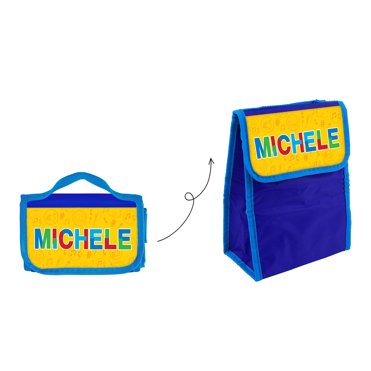Zainetto bambino porta merenda nome Michele