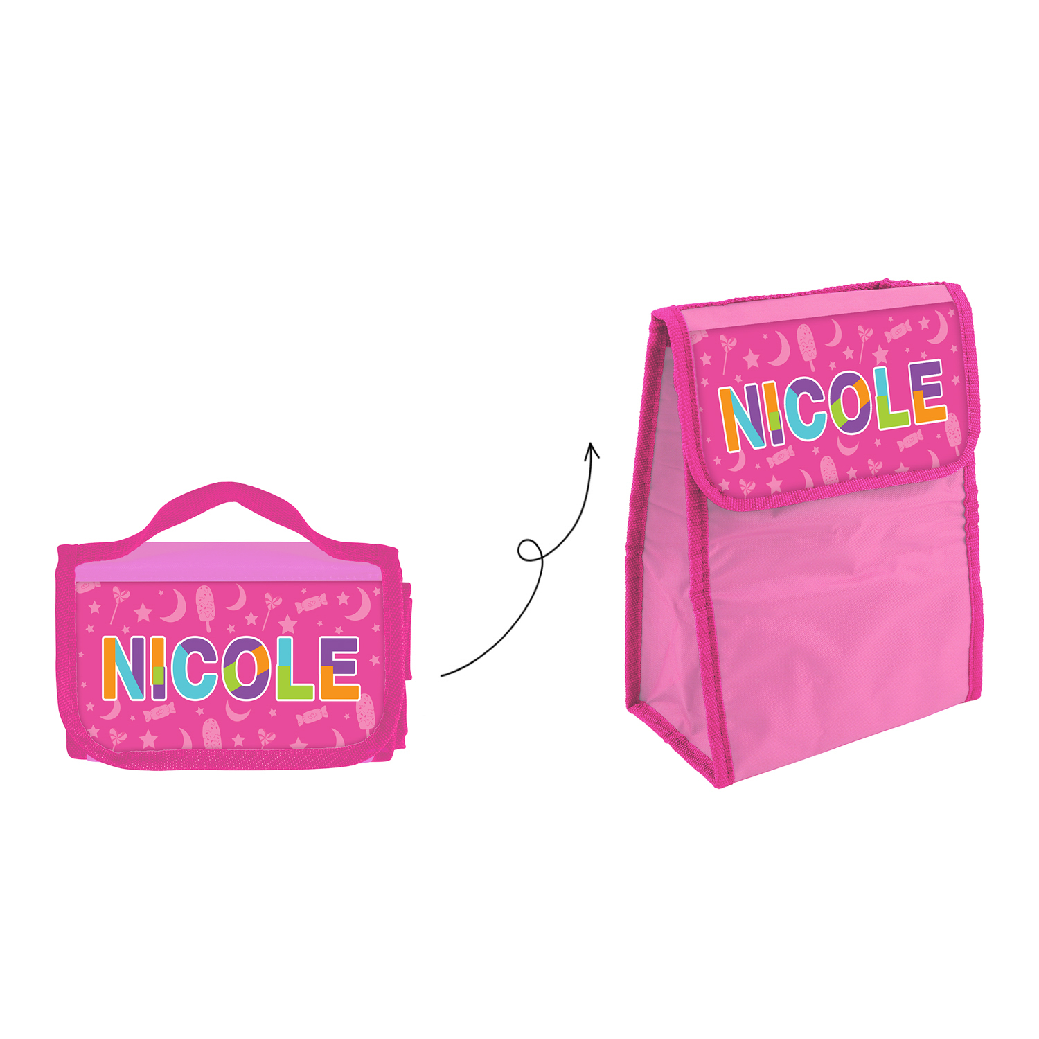 Zainetto bambina porta merenda nome Nicole