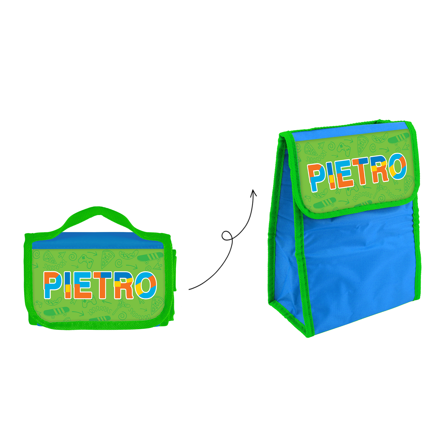 Zainetto bambino porta merenda nome Pietro