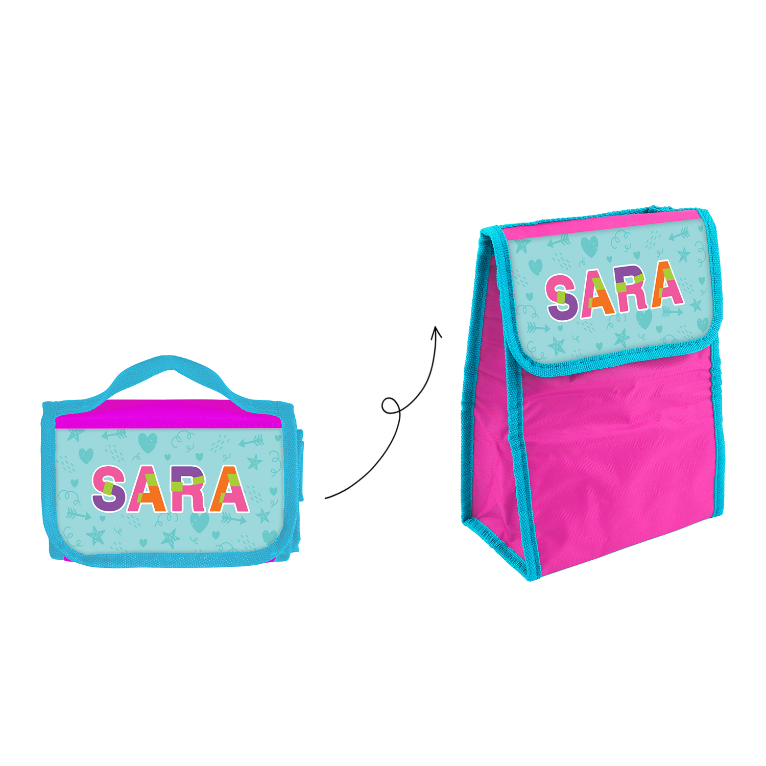 Zainetto bambina porta merenda nome Sara