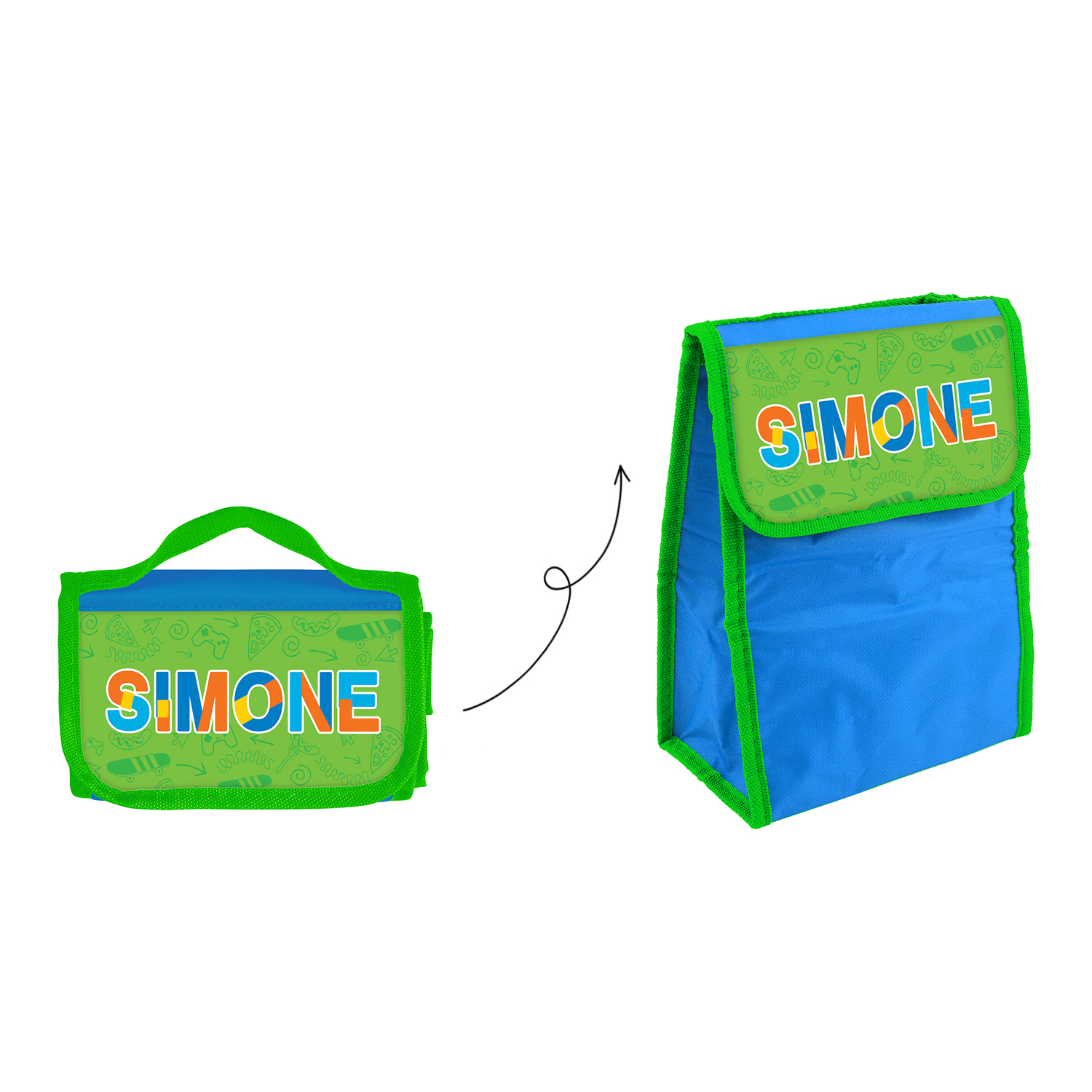 Zainetto bambino porta merenda nome Simone