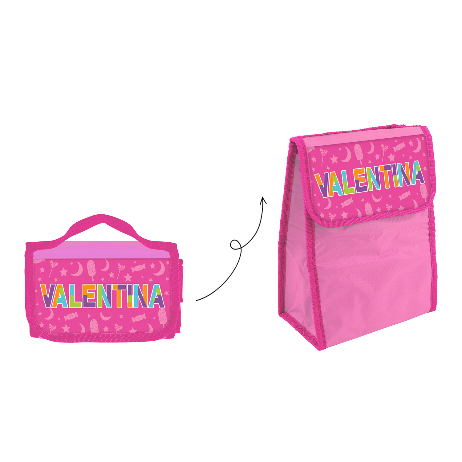 Zainetto bambina porta merenda nome Valentina