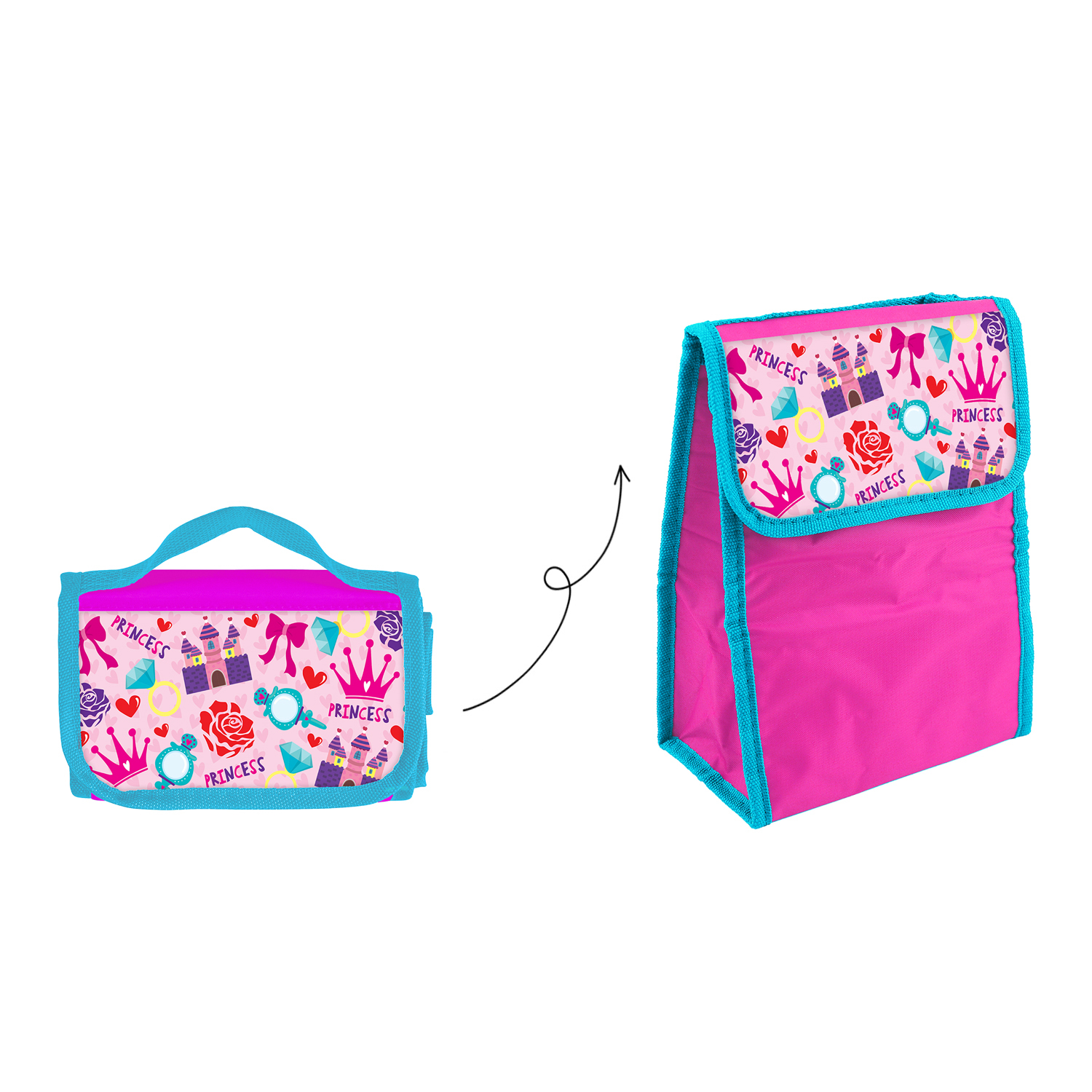 Zainetto Bambini Porta Merenda Decoro Principesse