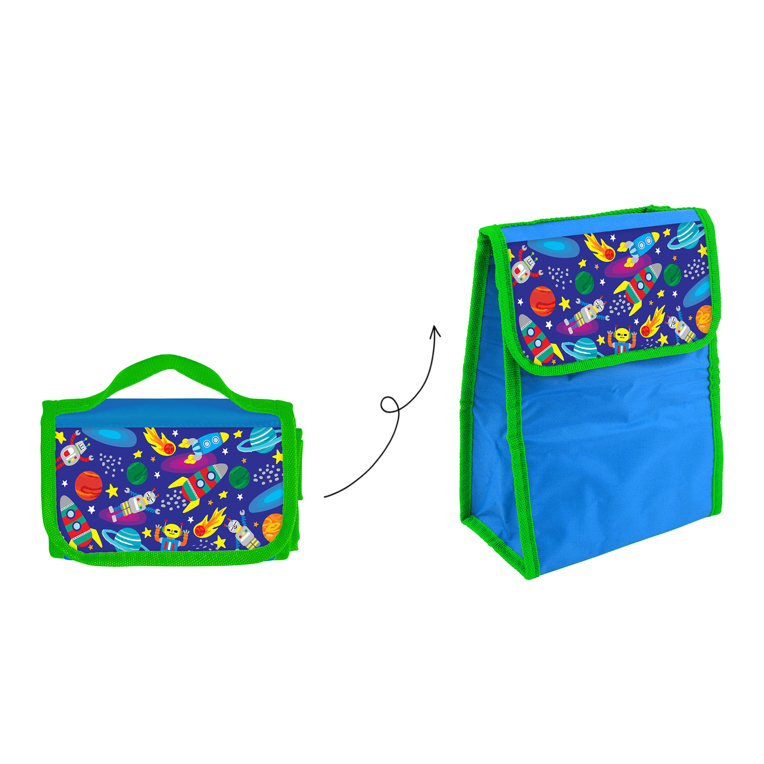 Zainetto Bambini Porta Merenda Decorazione Spaziale