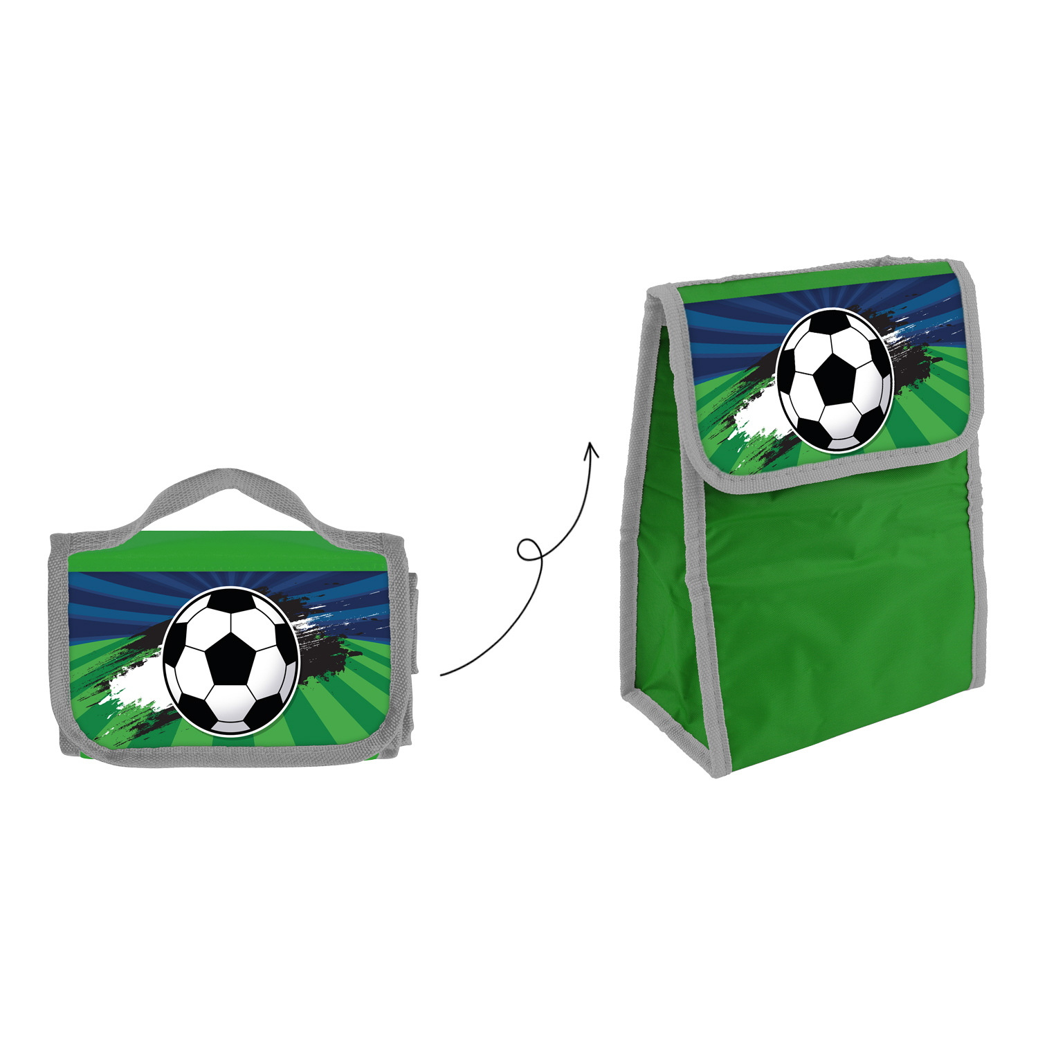 Zainetto Bambini con Porta Merenda e Decorazione Calcio