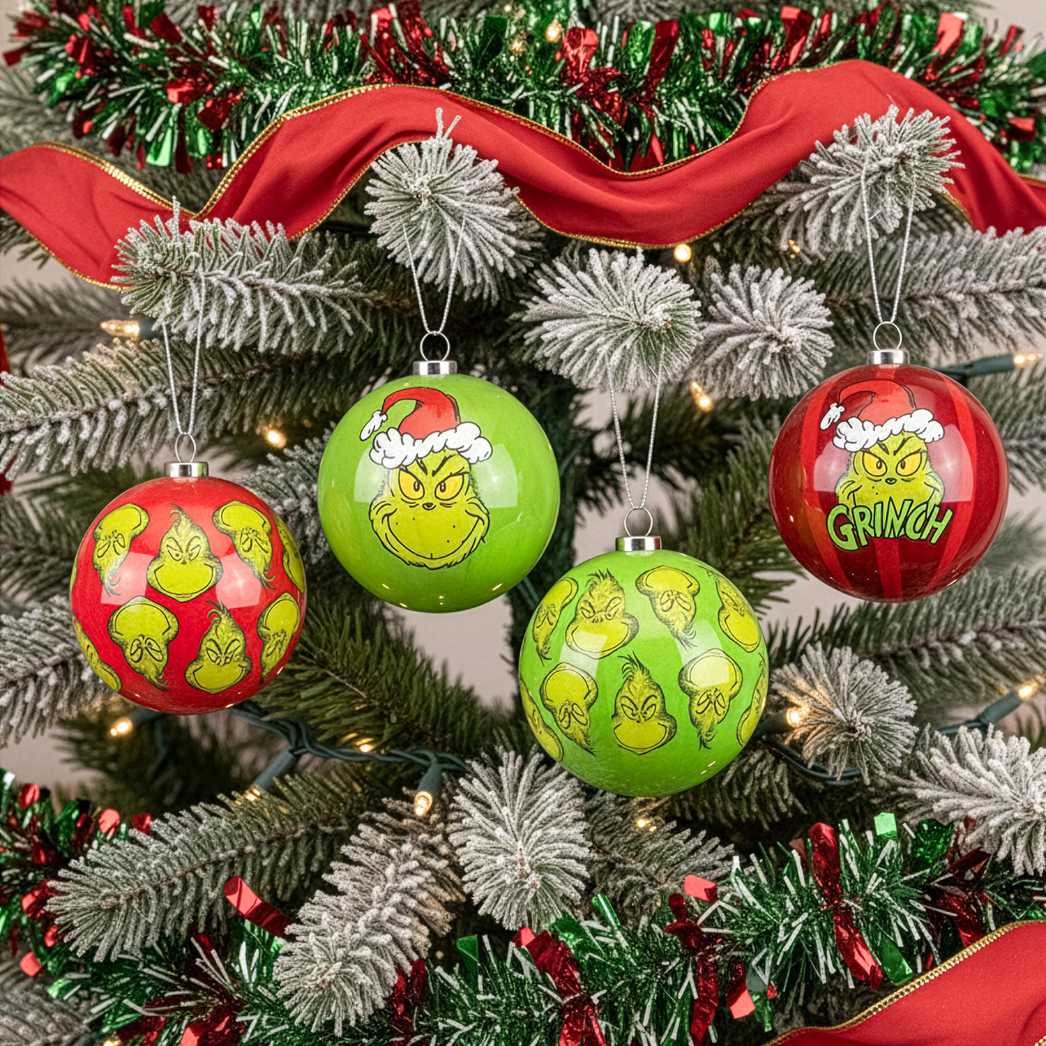 Pallina natalizia Grinch decori assortiti