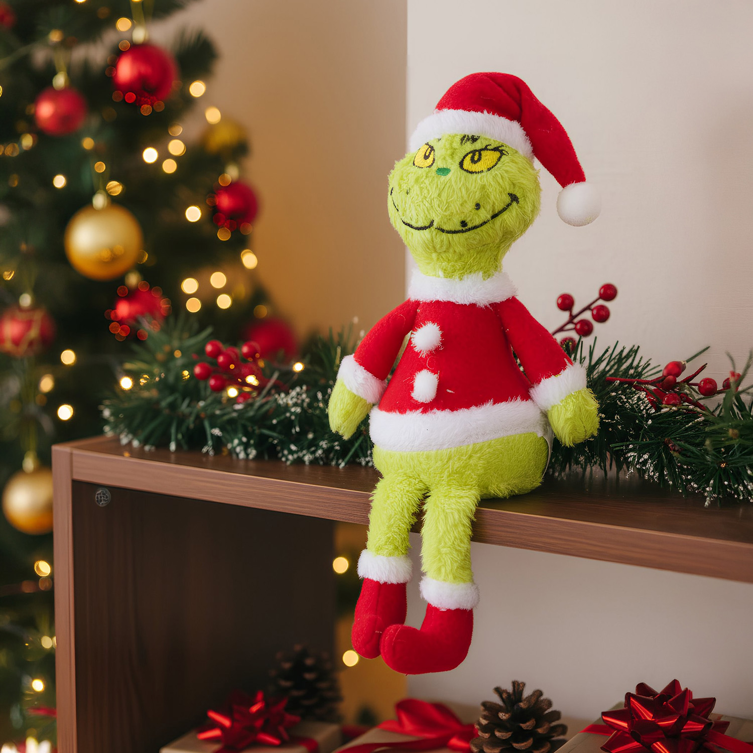 Grinch natalizio gambemolli 35 cm