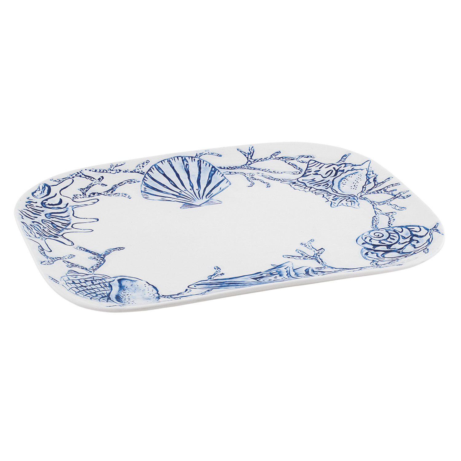 Piatto portata rettangolare Maris bianco 38x31 cm Villa Altachiara