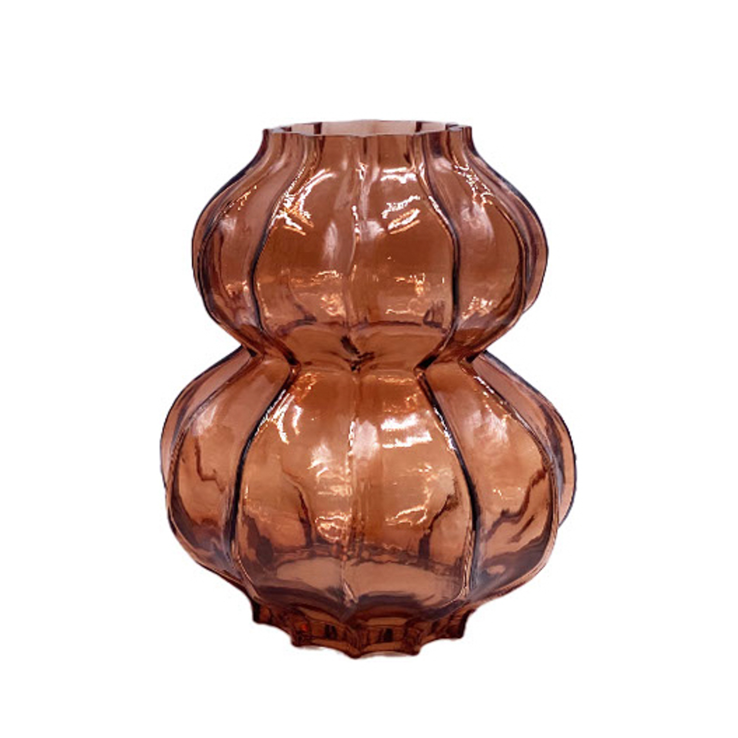 Vaso Decò rosa antico in vetro Villa Altachiara