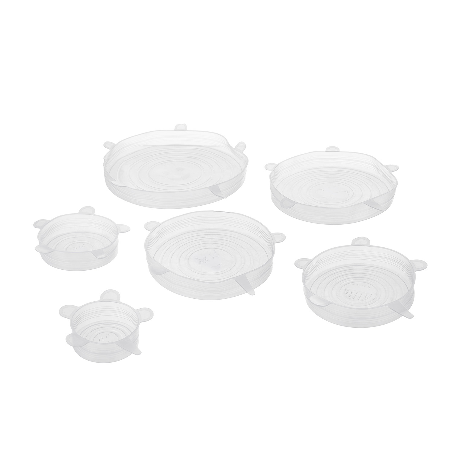 Set 6 coperchi in silicone flessibile