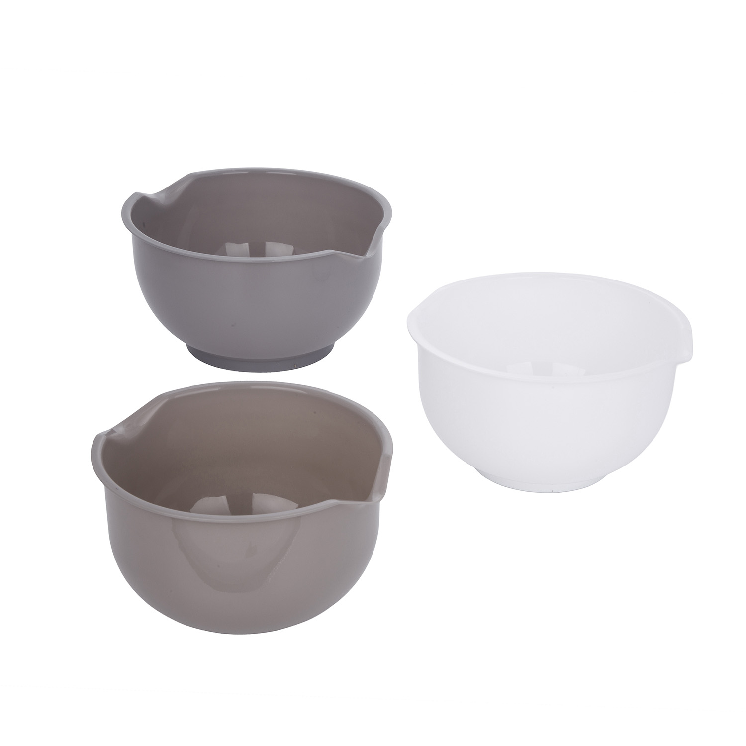 Ciotole impilabili taupe e bianco