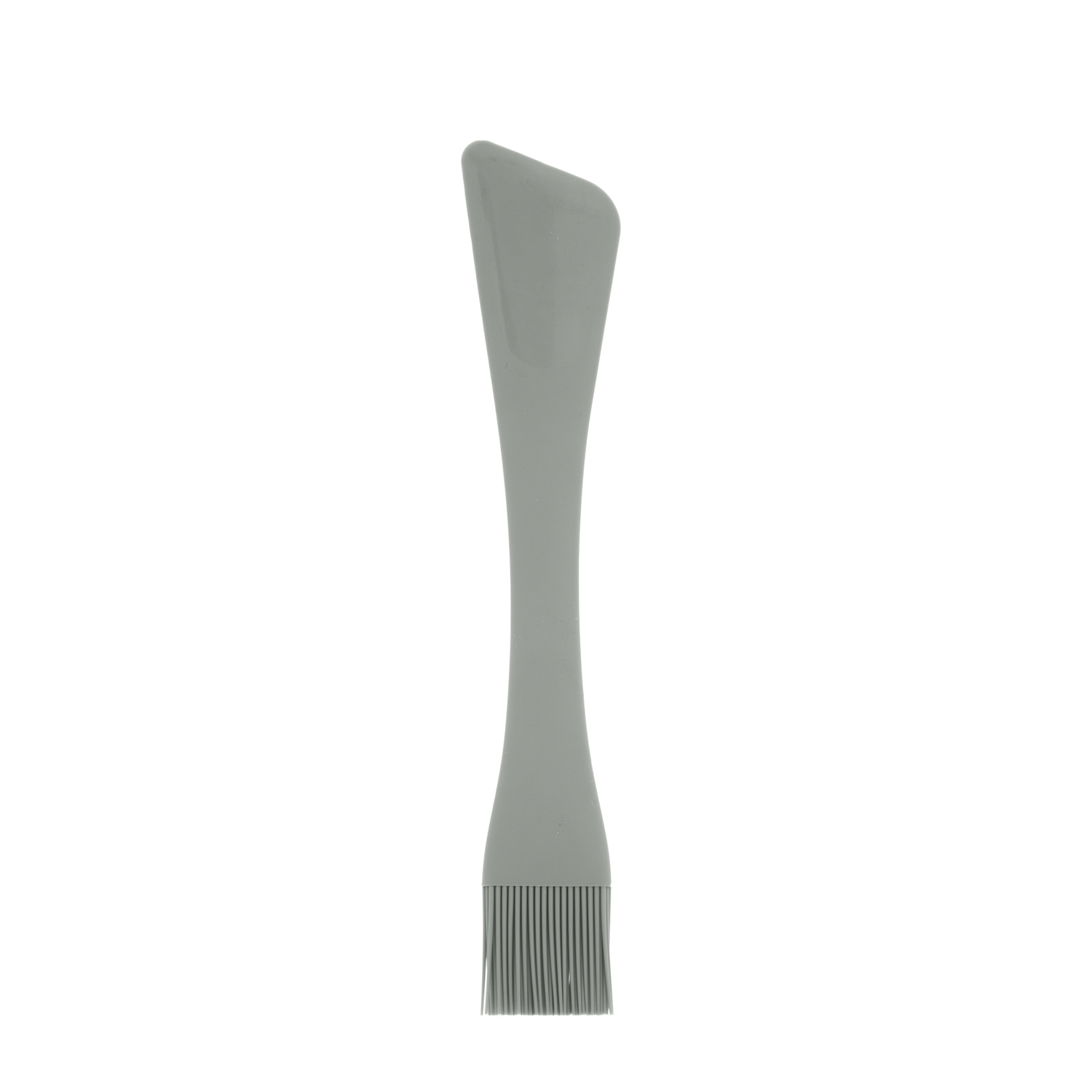 Spatola doppia testa silicone con pennello grigio