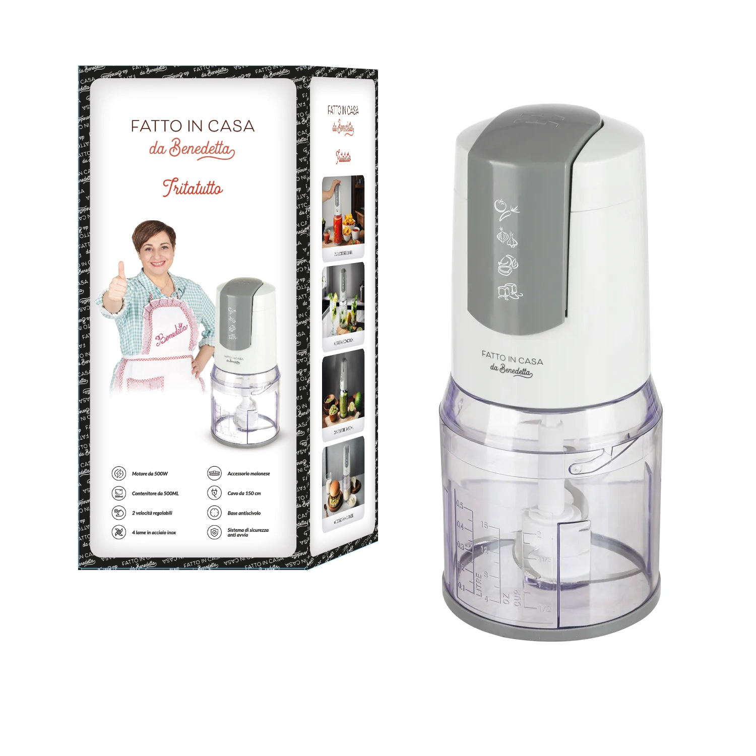 Tritatutto elettrico 500 W Fatto in casa da Benedetta