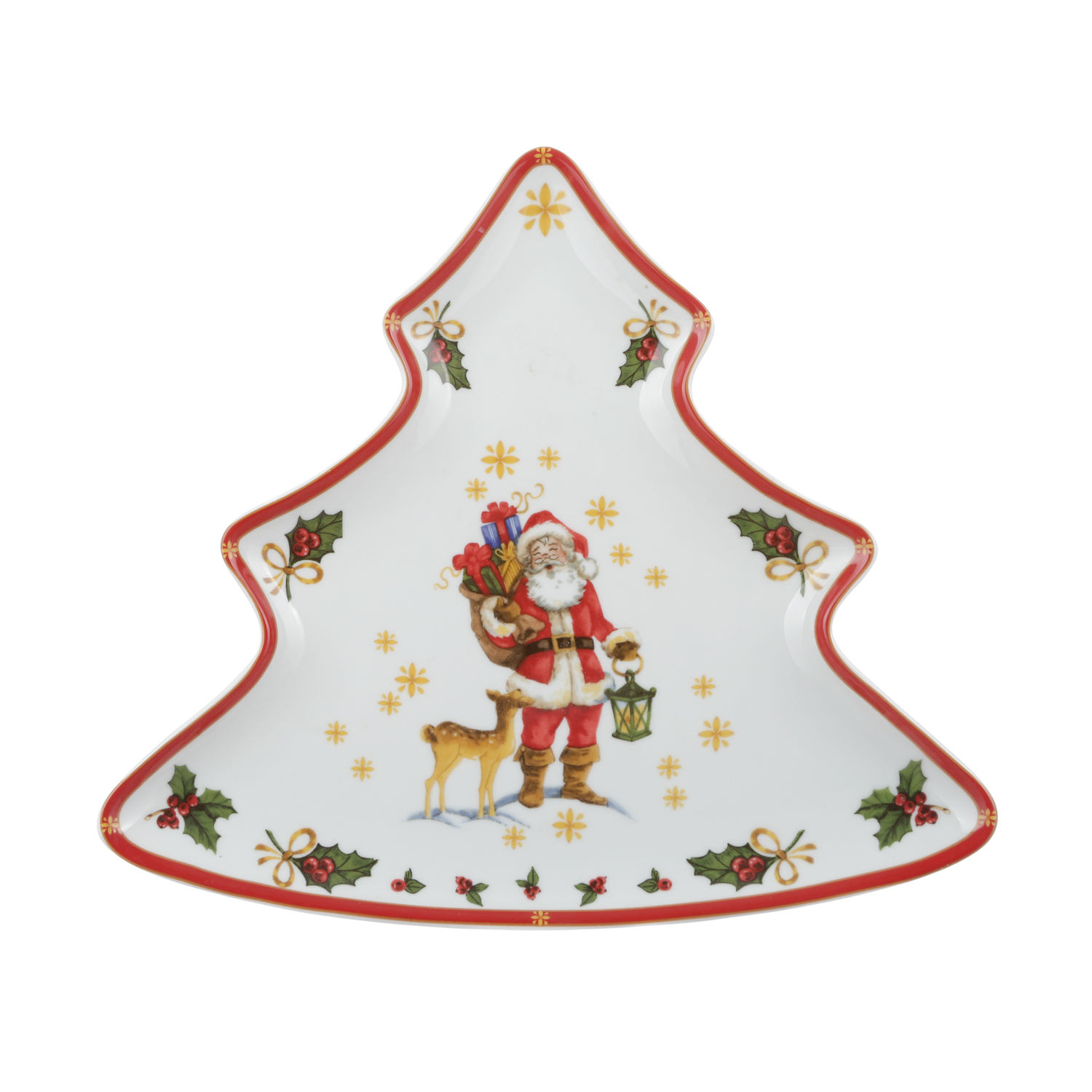 Ciotola antipastiera Albero di Natale 28x31cm porcellana