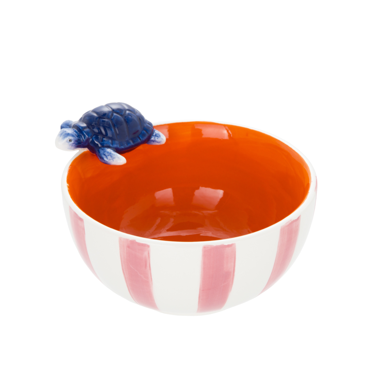 Ciotola 14 cm tartaruga ceramica rosa