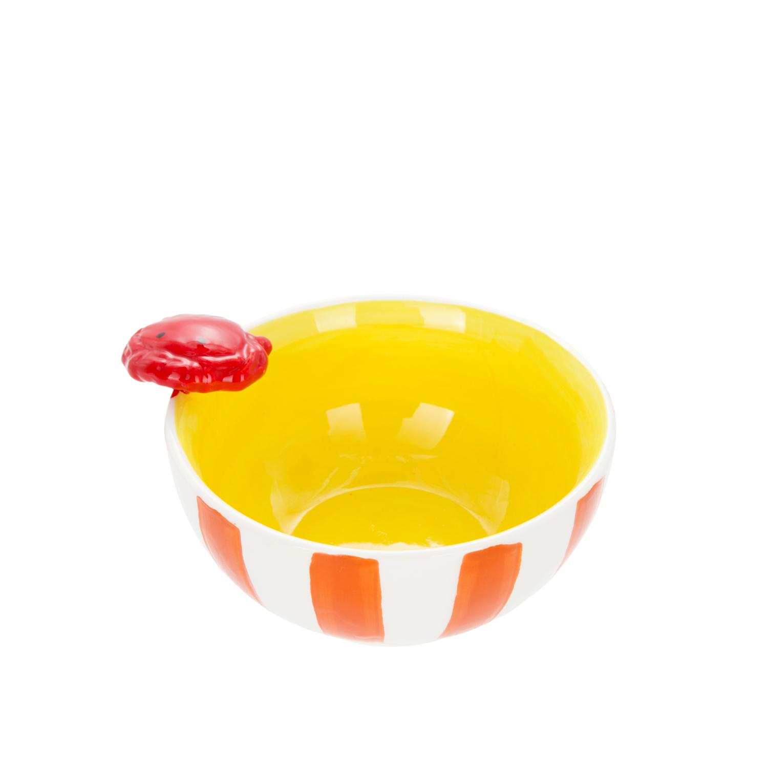 Ciotola 11 cm granchio ceramica arancione