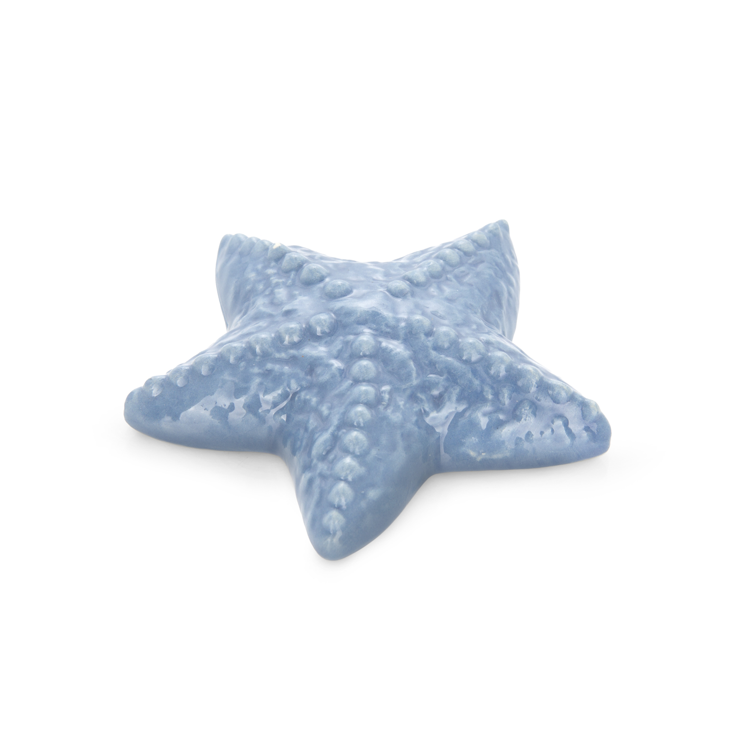 Decorazione stella marina blu in ceramica