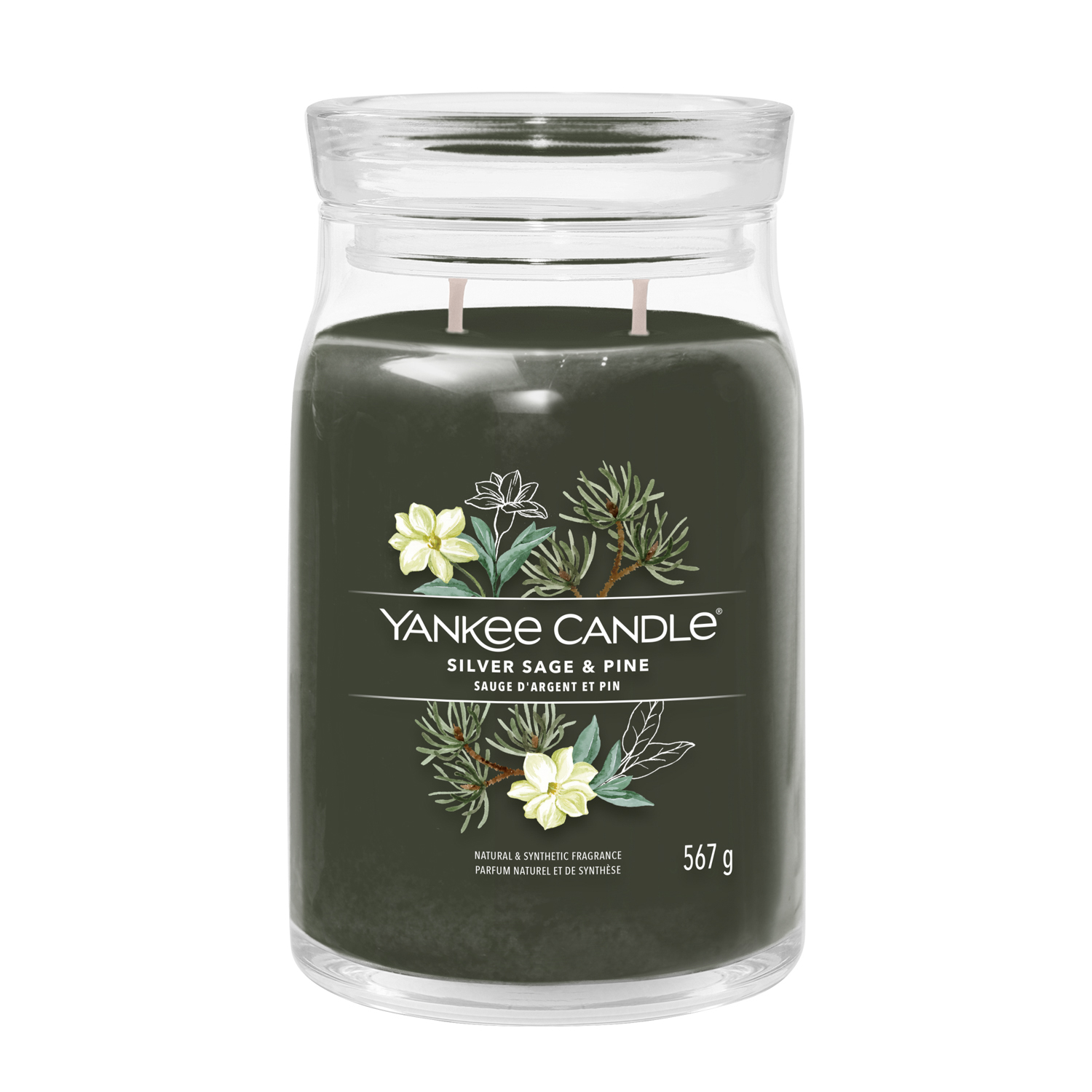 Silver Sage Pine, candela giara grande Yankee Candle
