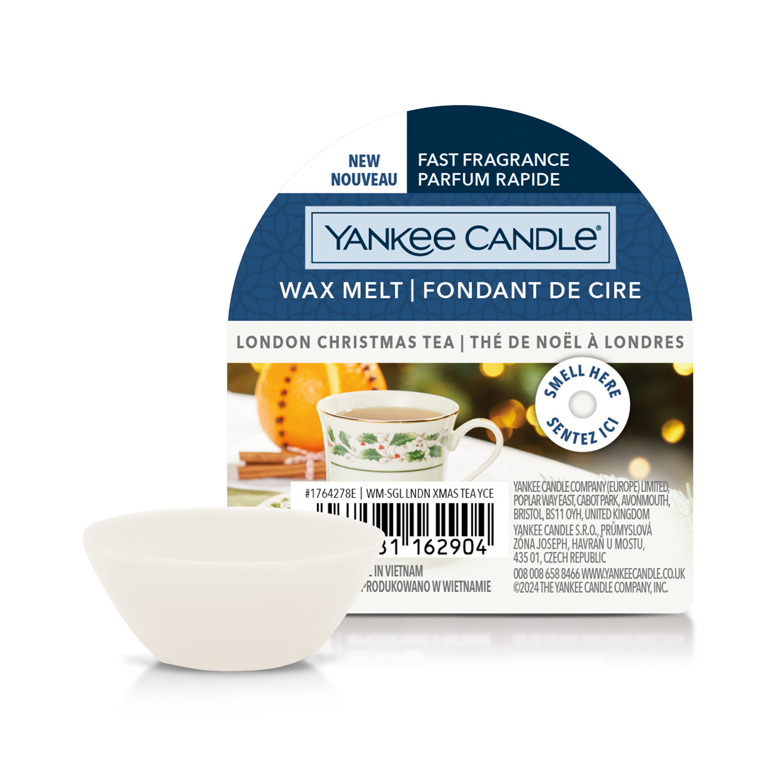 London Christmas Tea, cera Yankee Candle per bruciatore