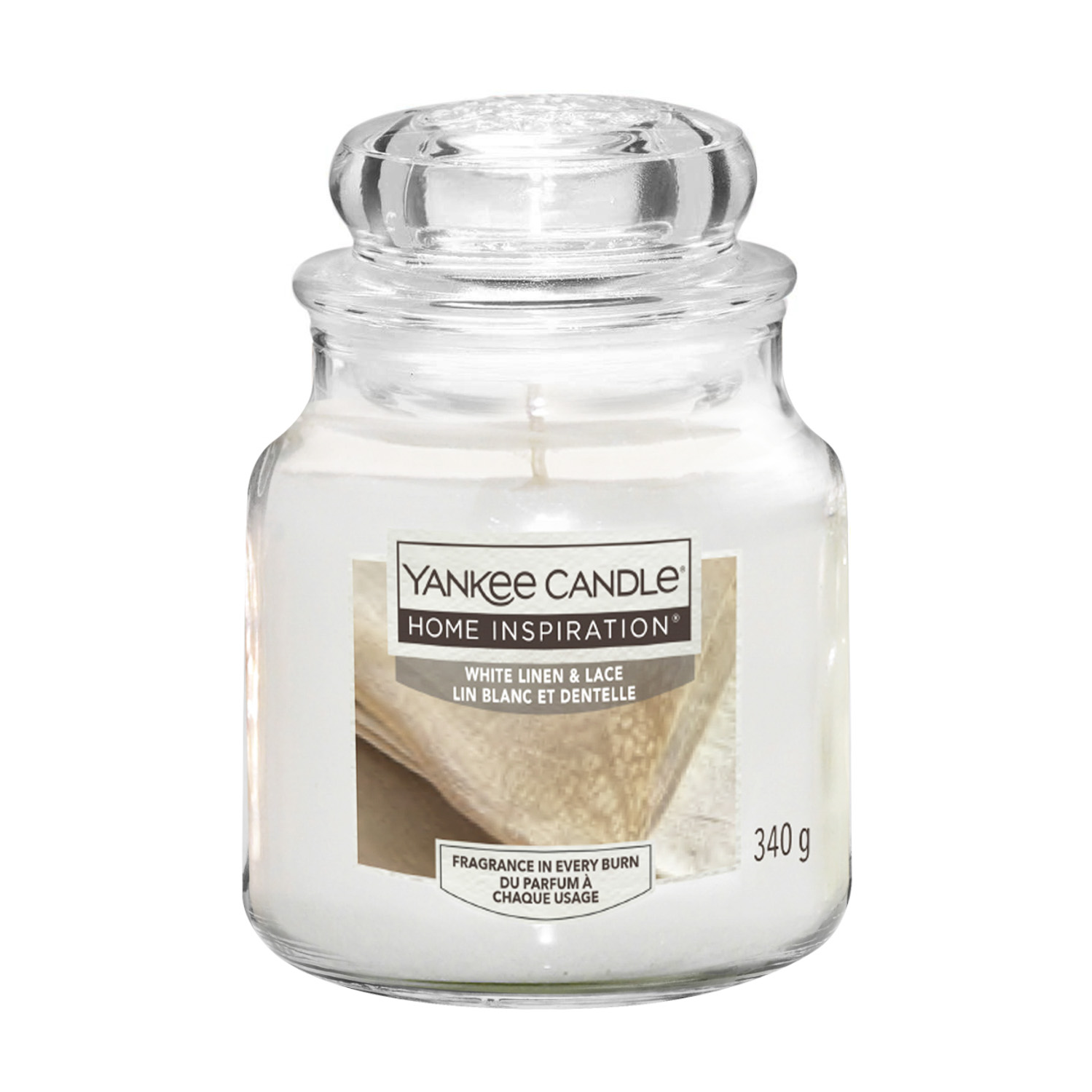 Yankee Candle Candela Bianca Lanen E Pizzo, 340 G