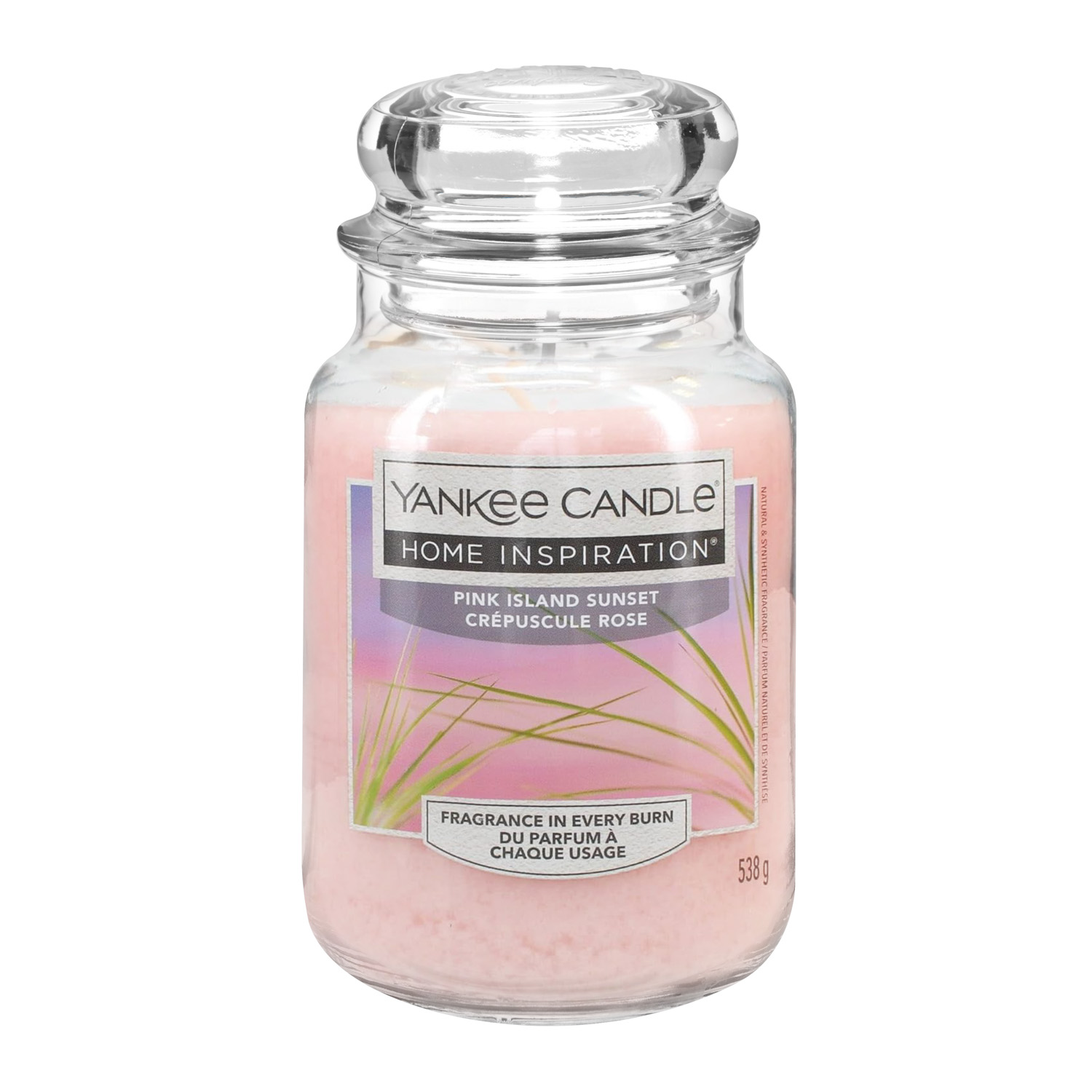 Pink Island Sunset, candela in giara grande Yankee Candle