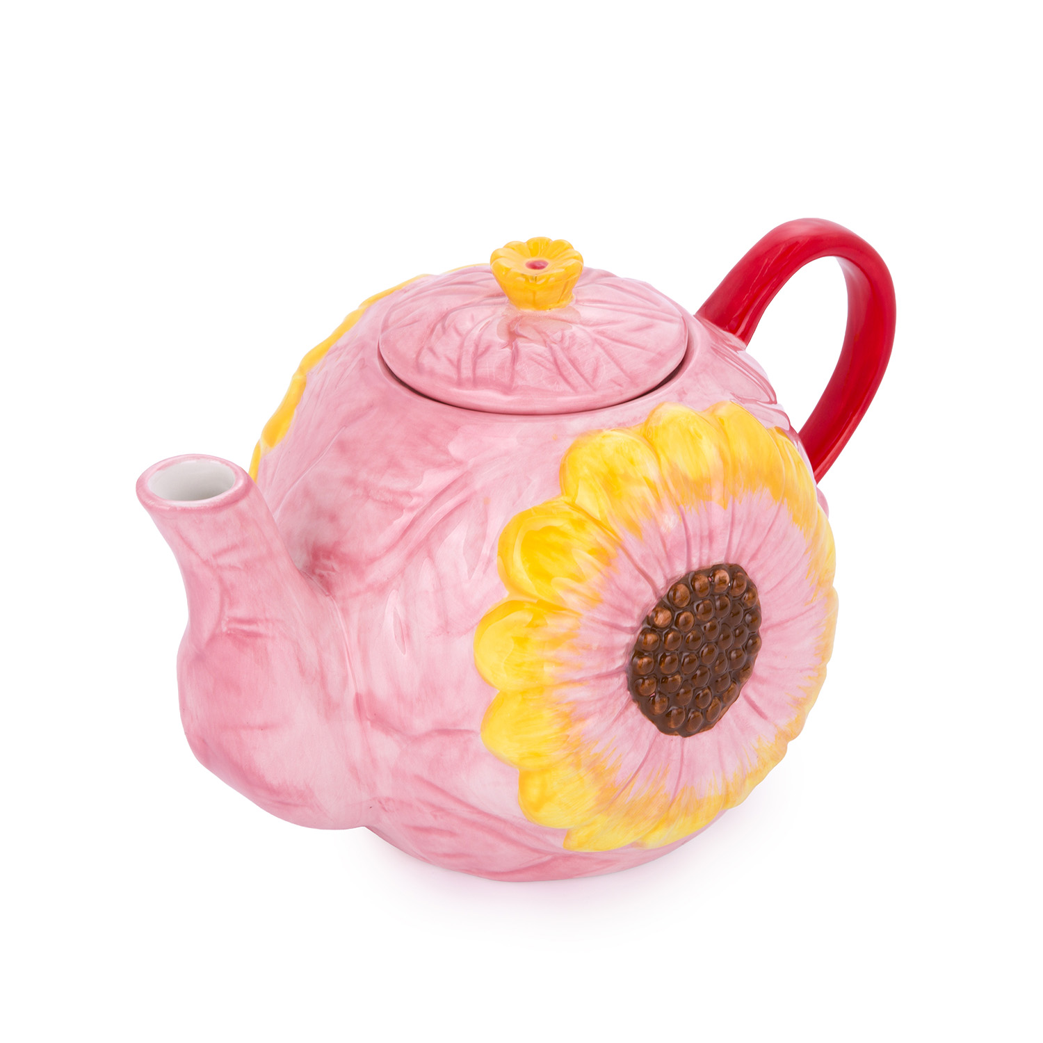 Teiera fiore rosa 970 ml terracotta Florafruit