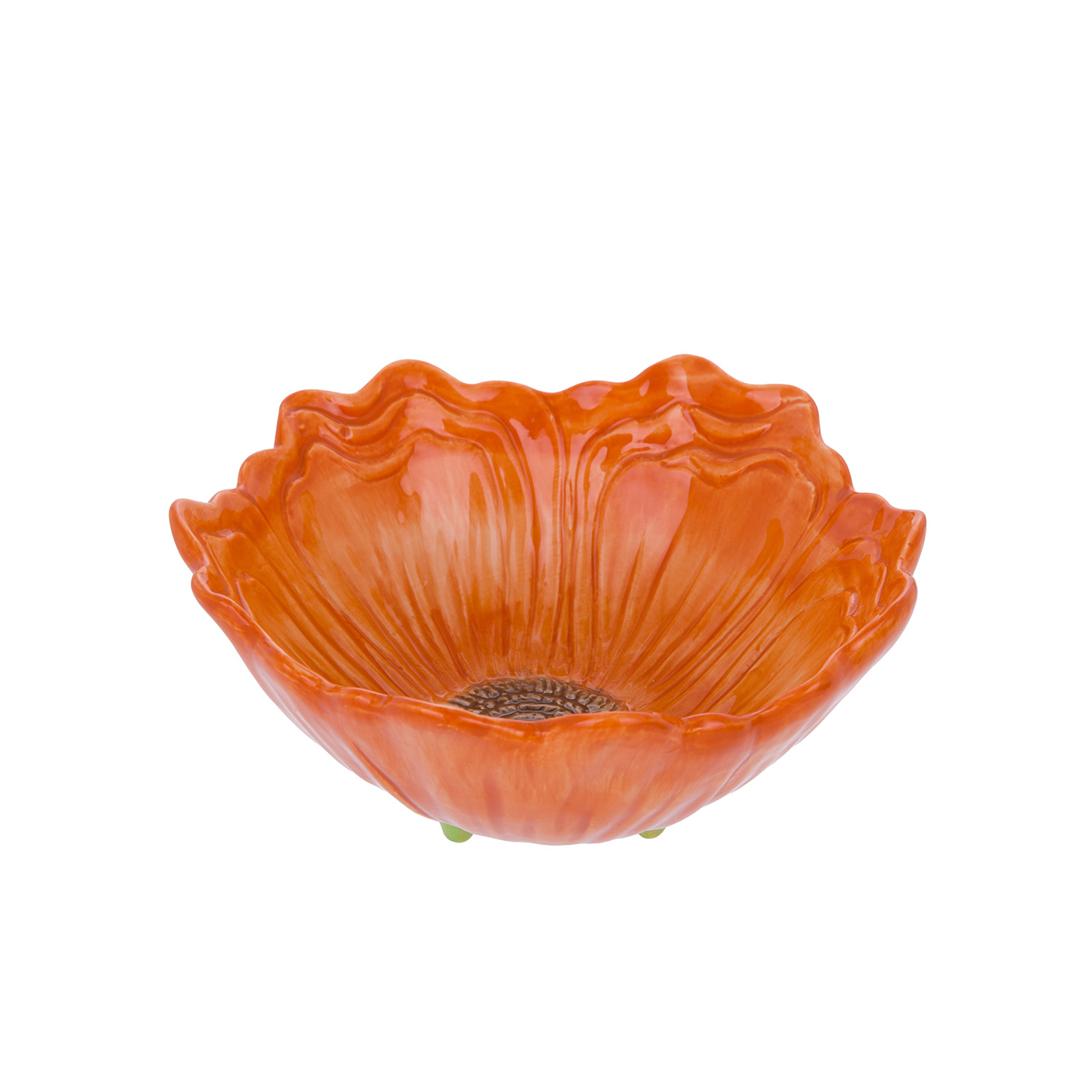 Ciotola fiore arancione 15,5 cm terracotta Florafruit