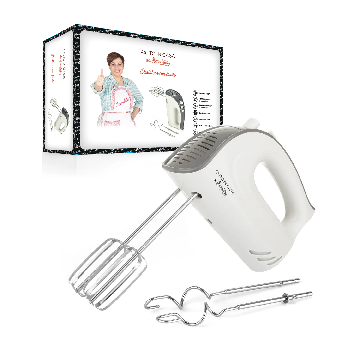Sbattitore elettrico 5 velocità 500 W Fatto in casa da Benedetta