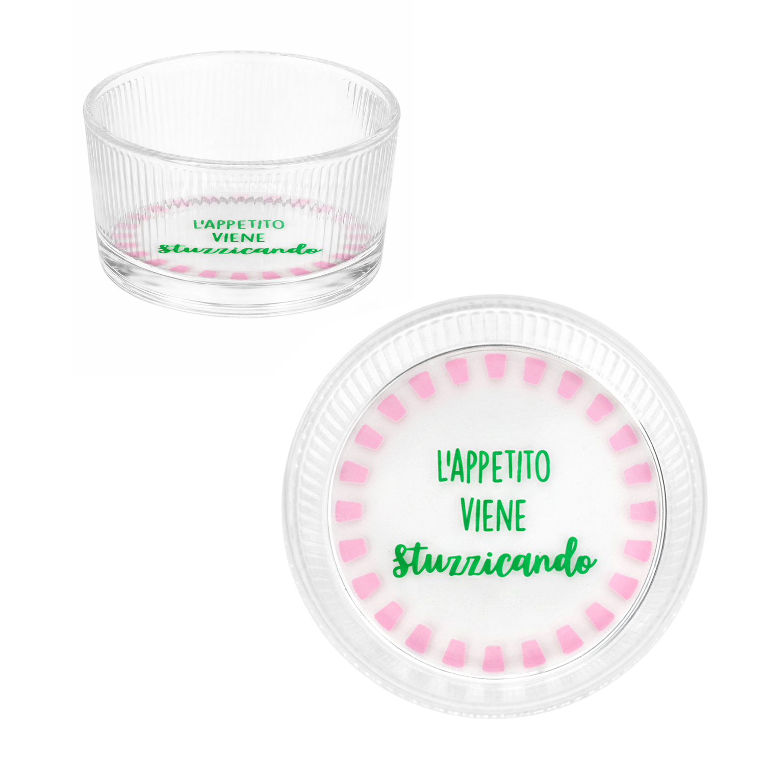 Ciotolina tonda vetro 9 cm Stuzzicando Color Bloom