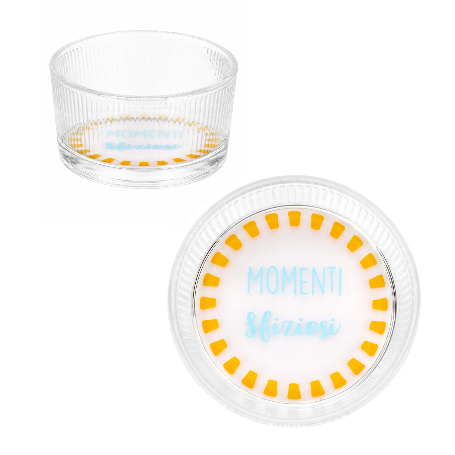 Ciotolina tonda vetro 9 cm Momenti sfiziosi Color Bloom