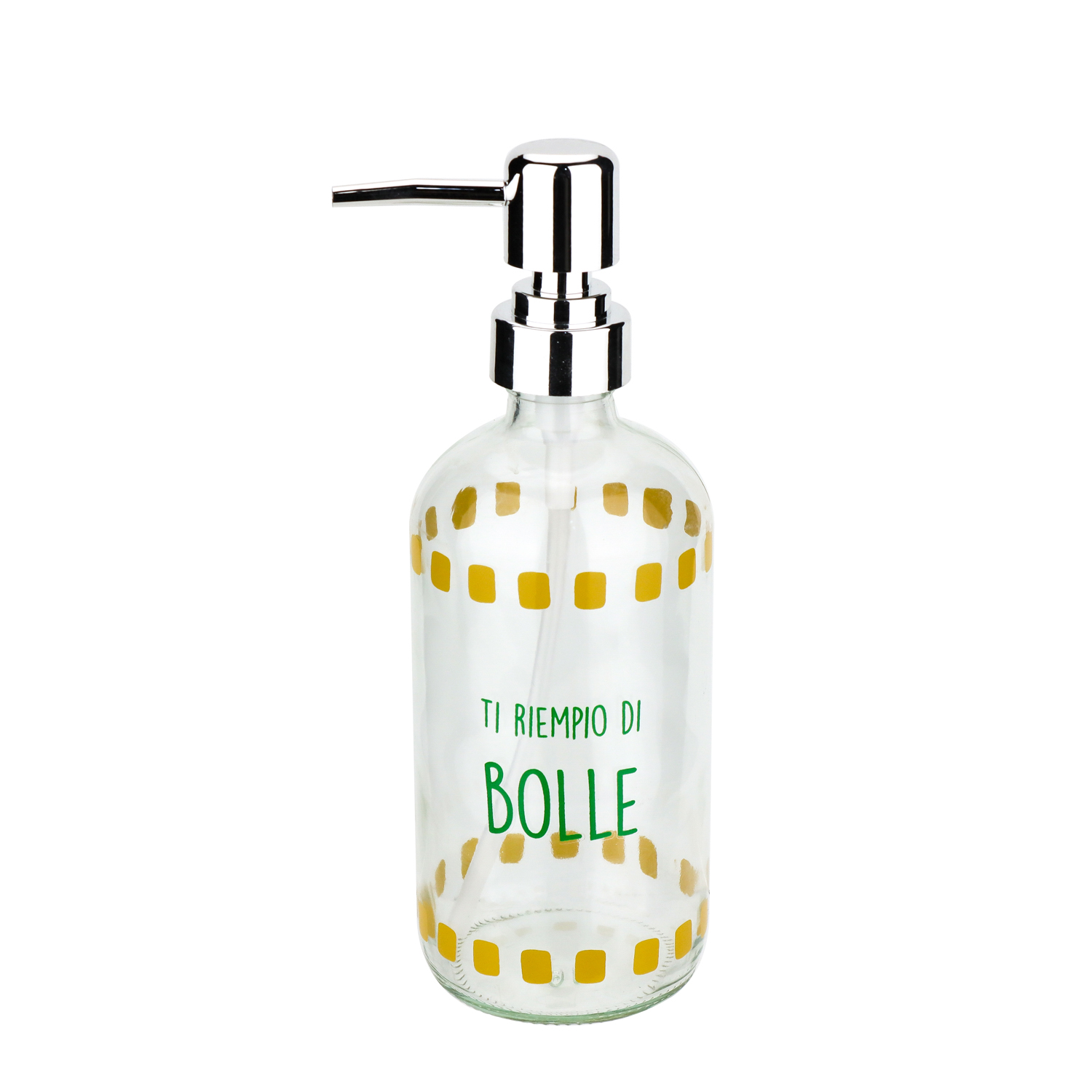 Dispenser sapone vetro 500 ml Bolle Color Bloom