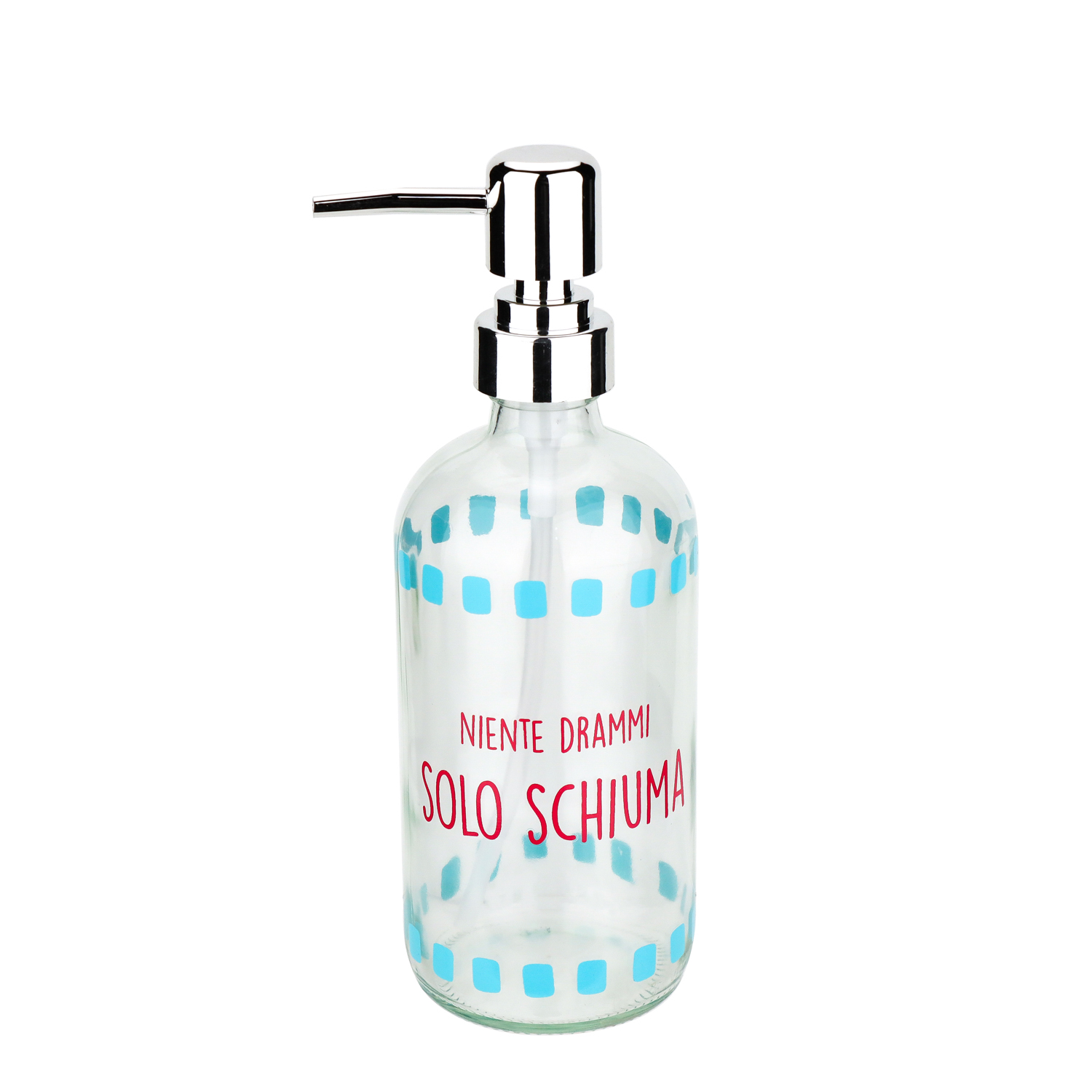 Dispenser sapone vetro 500 ml Schiuma Color Bloom