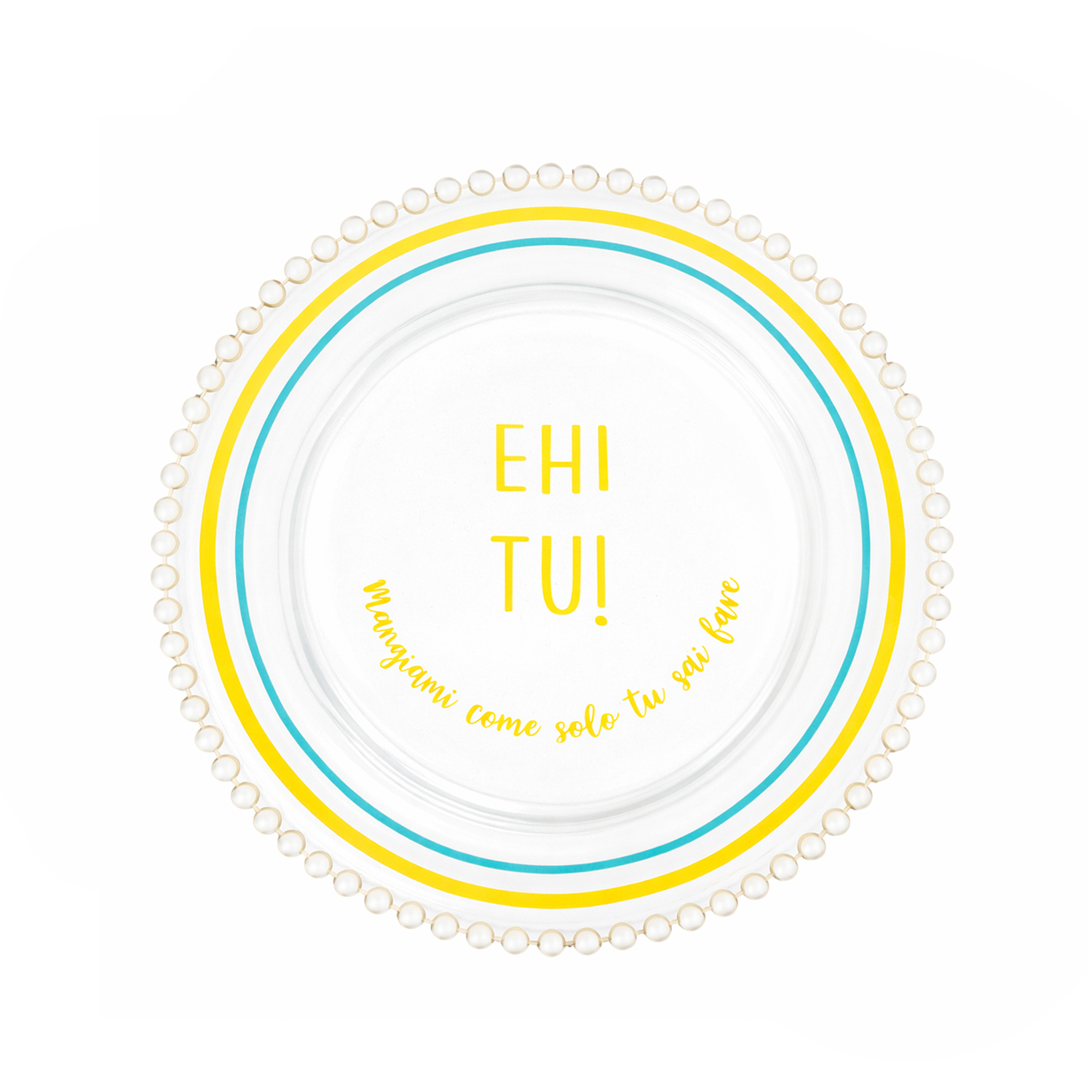 Piattino dessert vetro Ehi tu Color Bloom