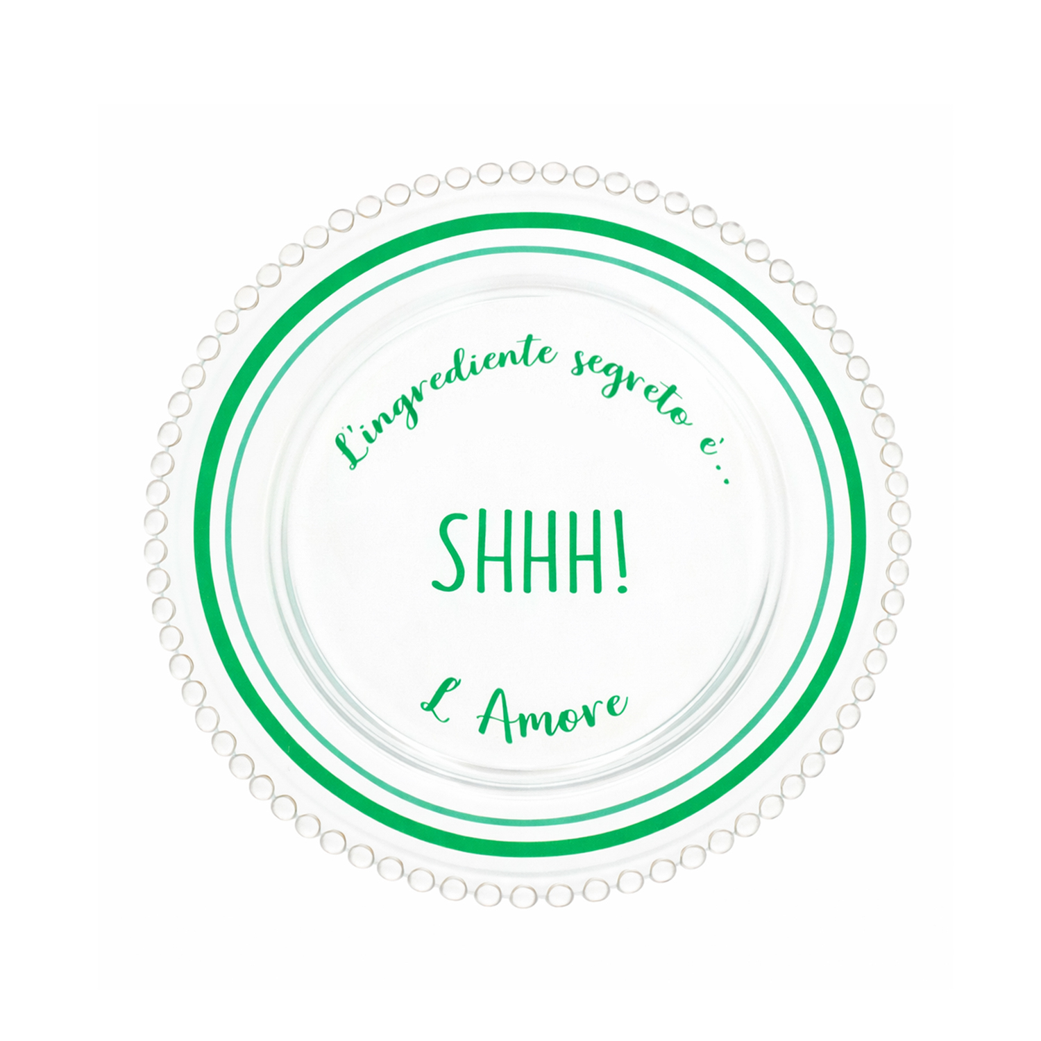 Piatto piano vetro Ingrediente segreto Color Bloom