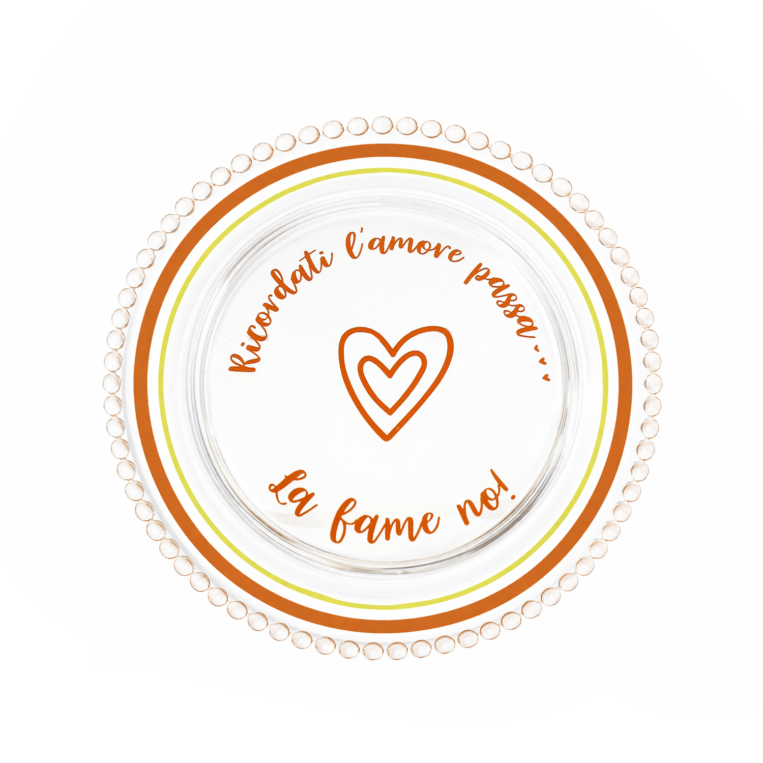 Piatto piano vetro La fame Color Bloom