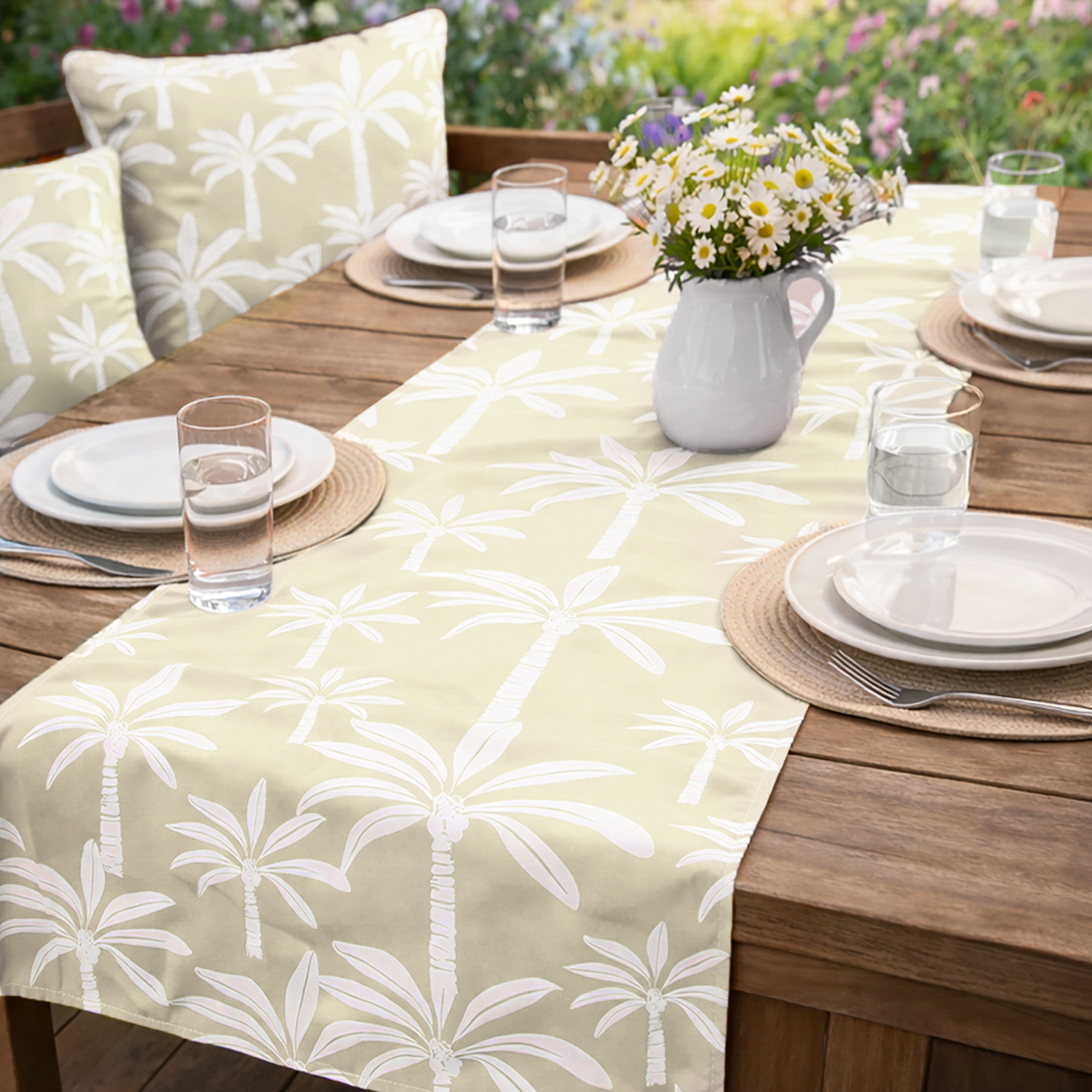 Runner da esterno 40x130 cm palme beige