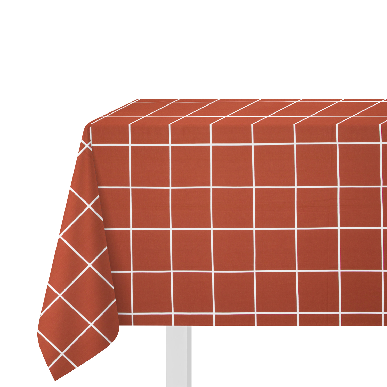 Tovaglia quadrettata 140x240 cm cotone rosso