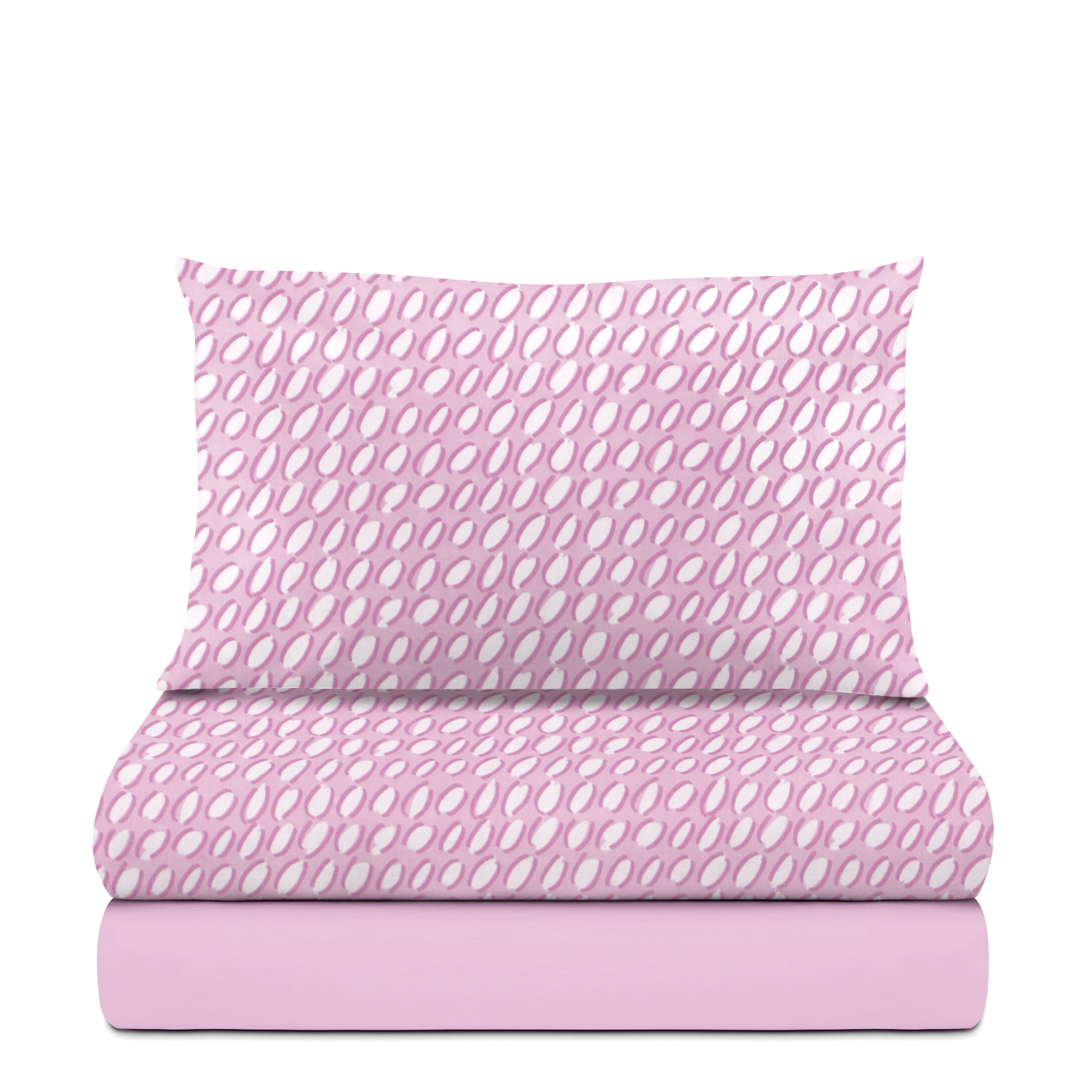 Completo letto singolo lilla Pois