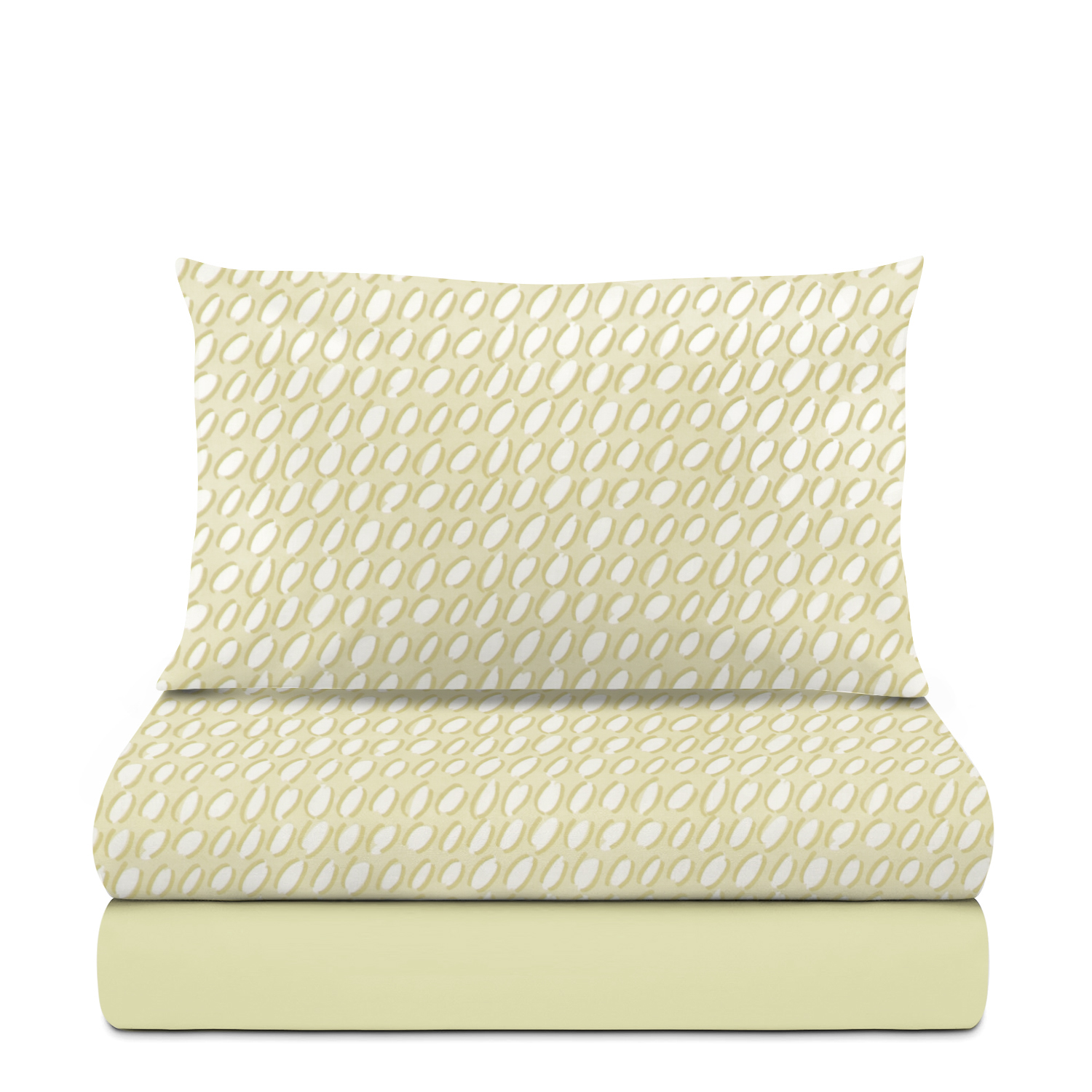 Completo letto singolo verde Pois