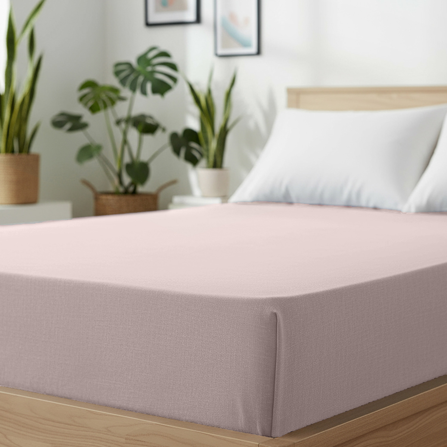 Lenzuolo con angoli 1 piazza e mezza melange beige